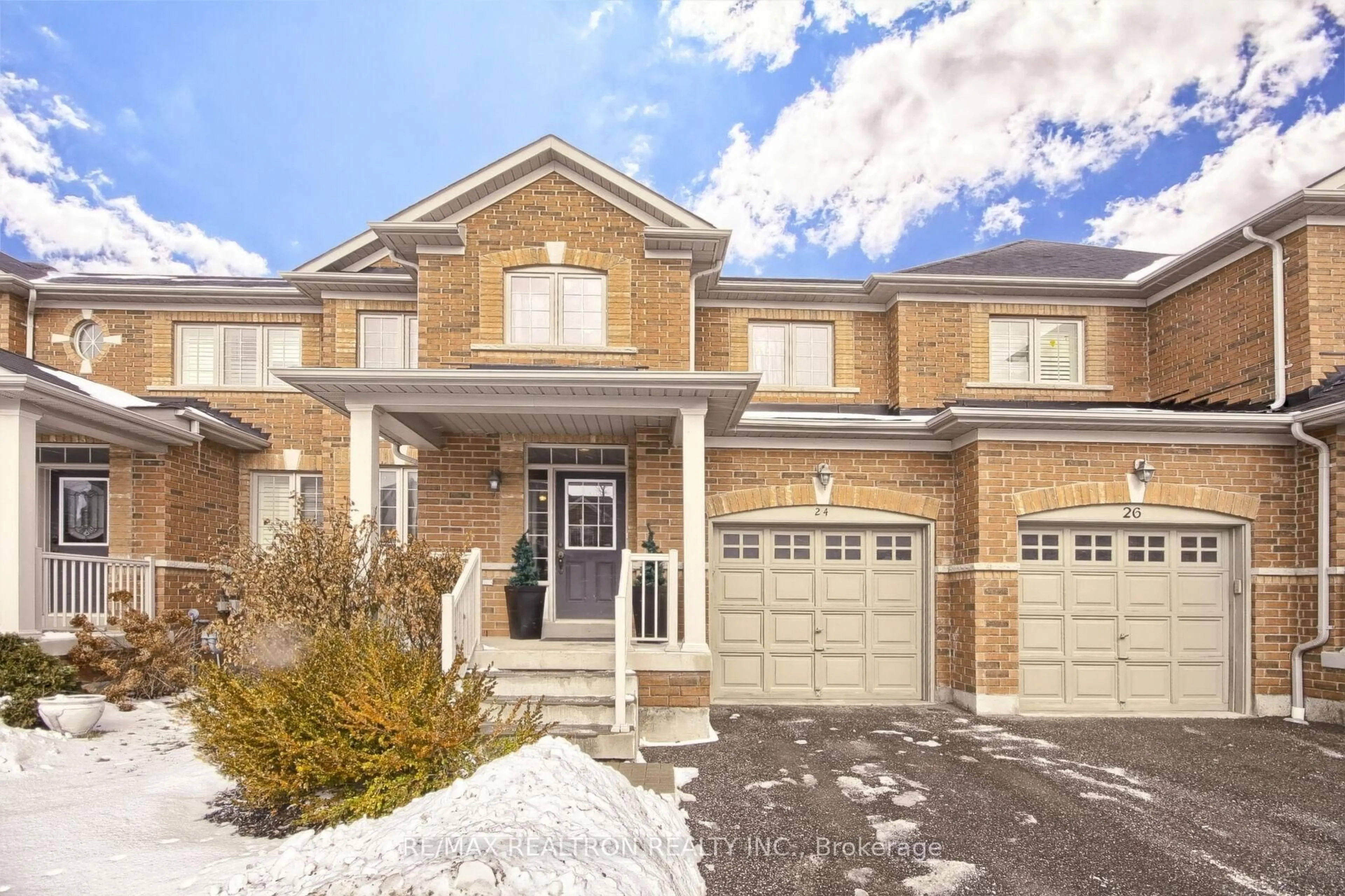 Home with brick exterior material, street for 24 Westport Dr, Whitby Ontario L1R 0J3