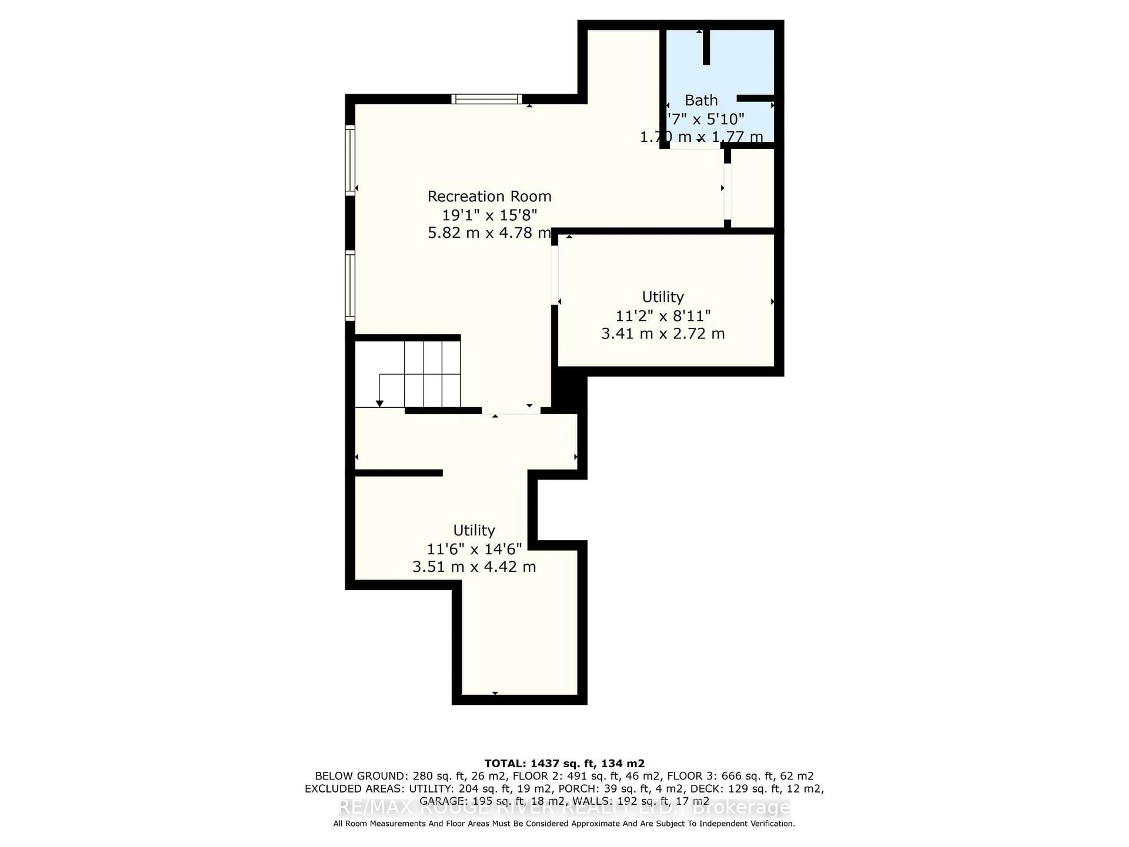 Floor plan for 20 Gallimere Crt, Whitby Ontario L1N 0J5