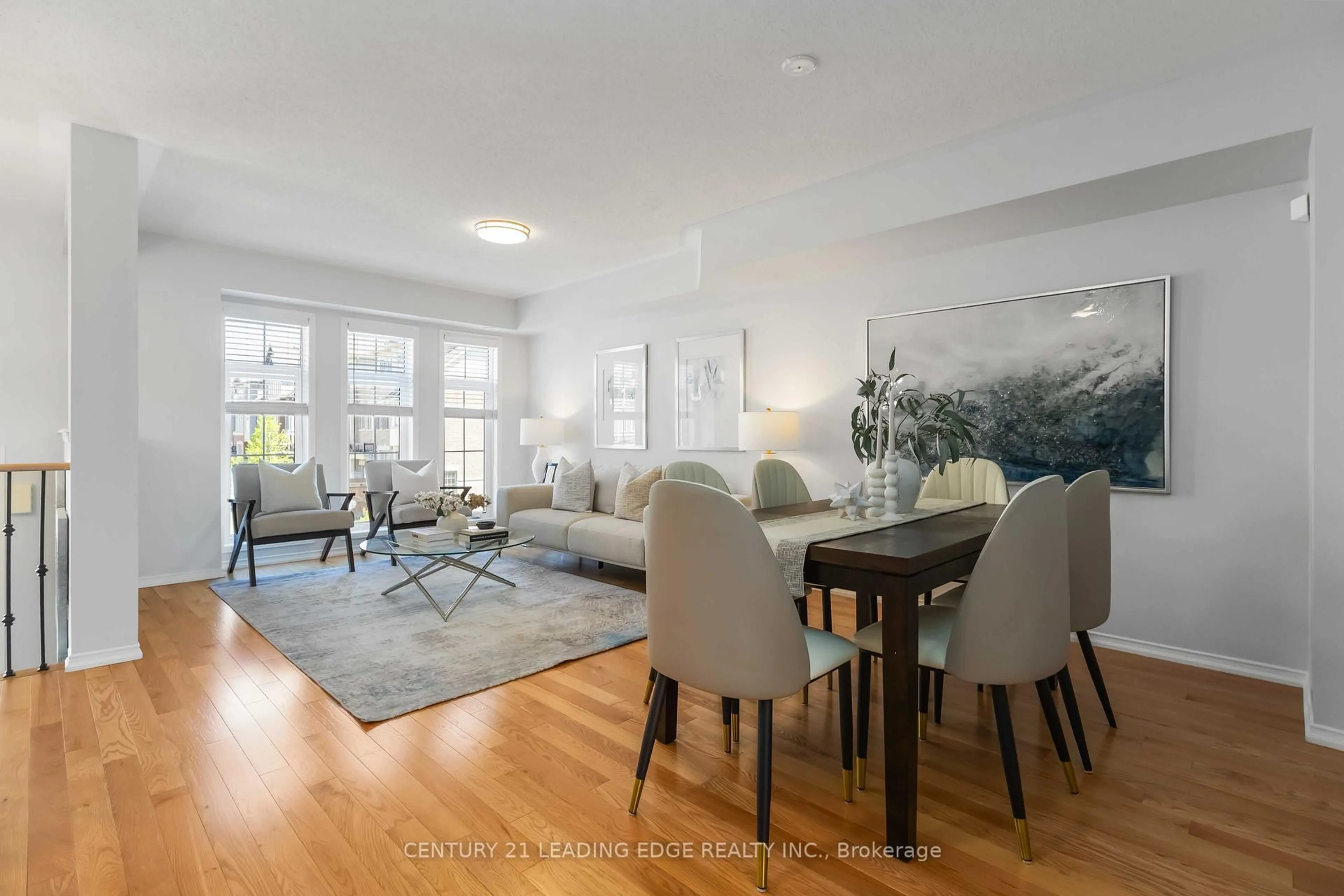 Dining room, wood/laminate floor for 2472 Bromus Path #46, Oshawa Ontario L1L 0K7