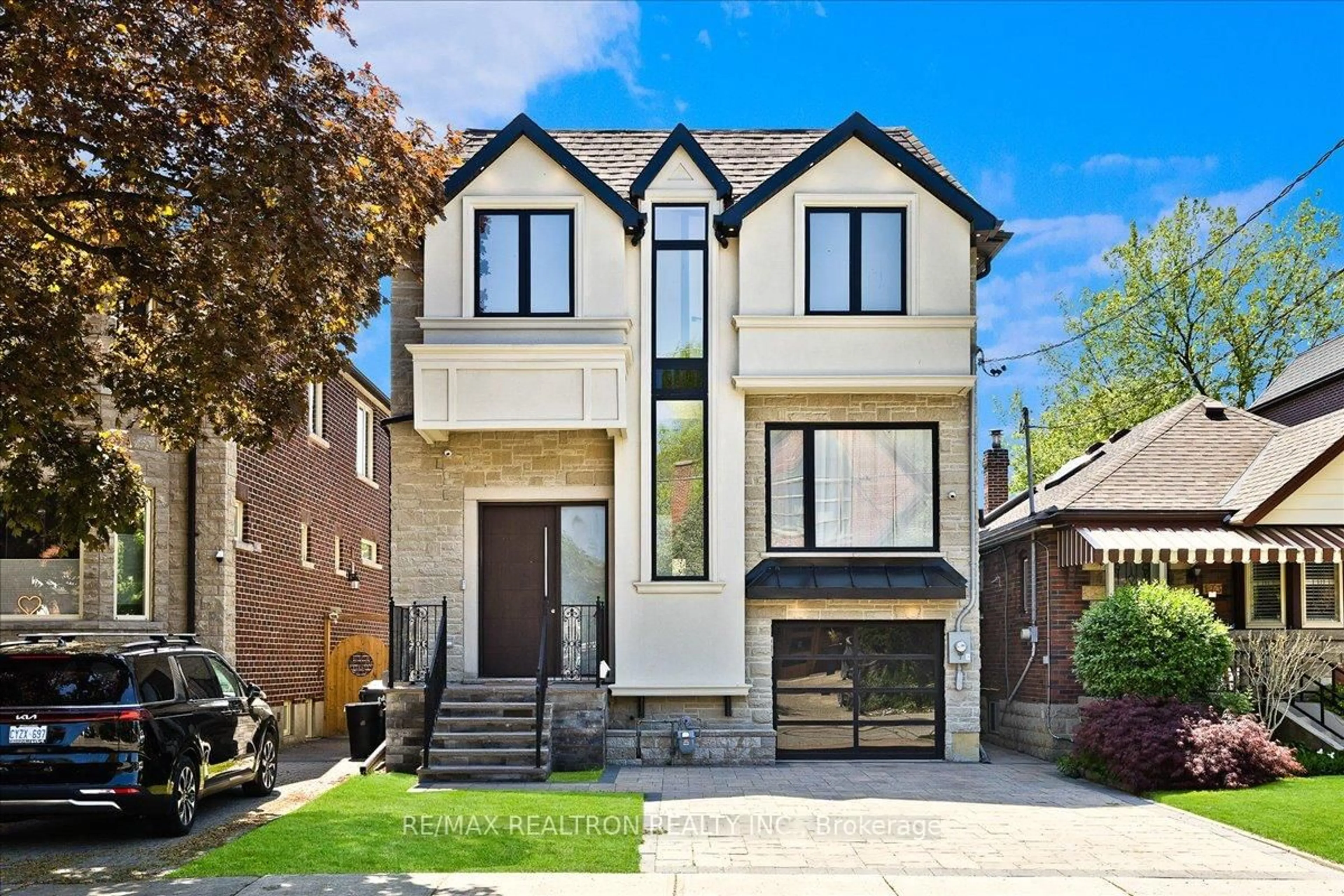 Home with brick exterior material, street for 175 Floyd Ave, Toronto Ontario M4J 2H9