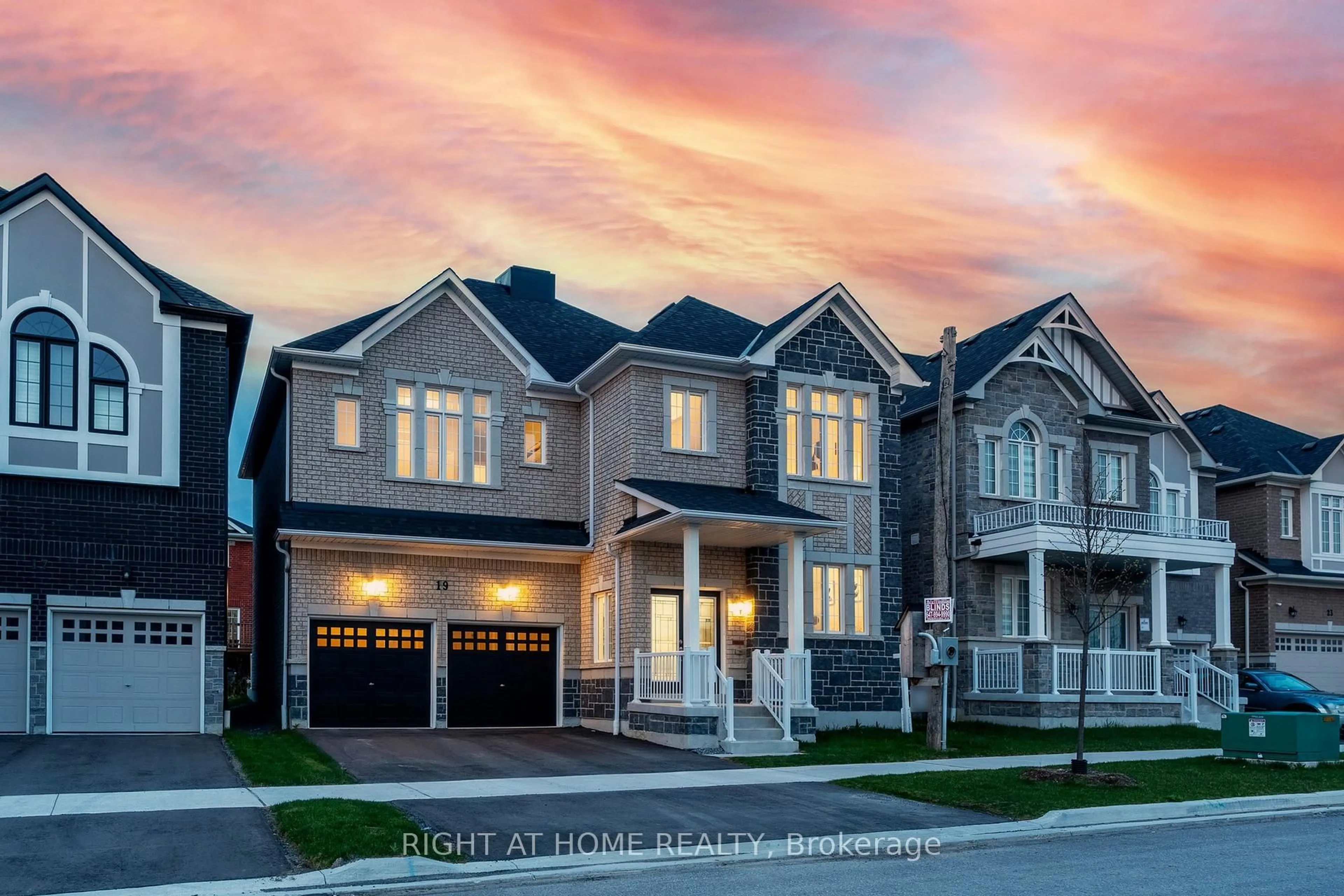 Home with brick exterior material, street for 19 Creedon Cres, Ajax Ontario L1T 4P7