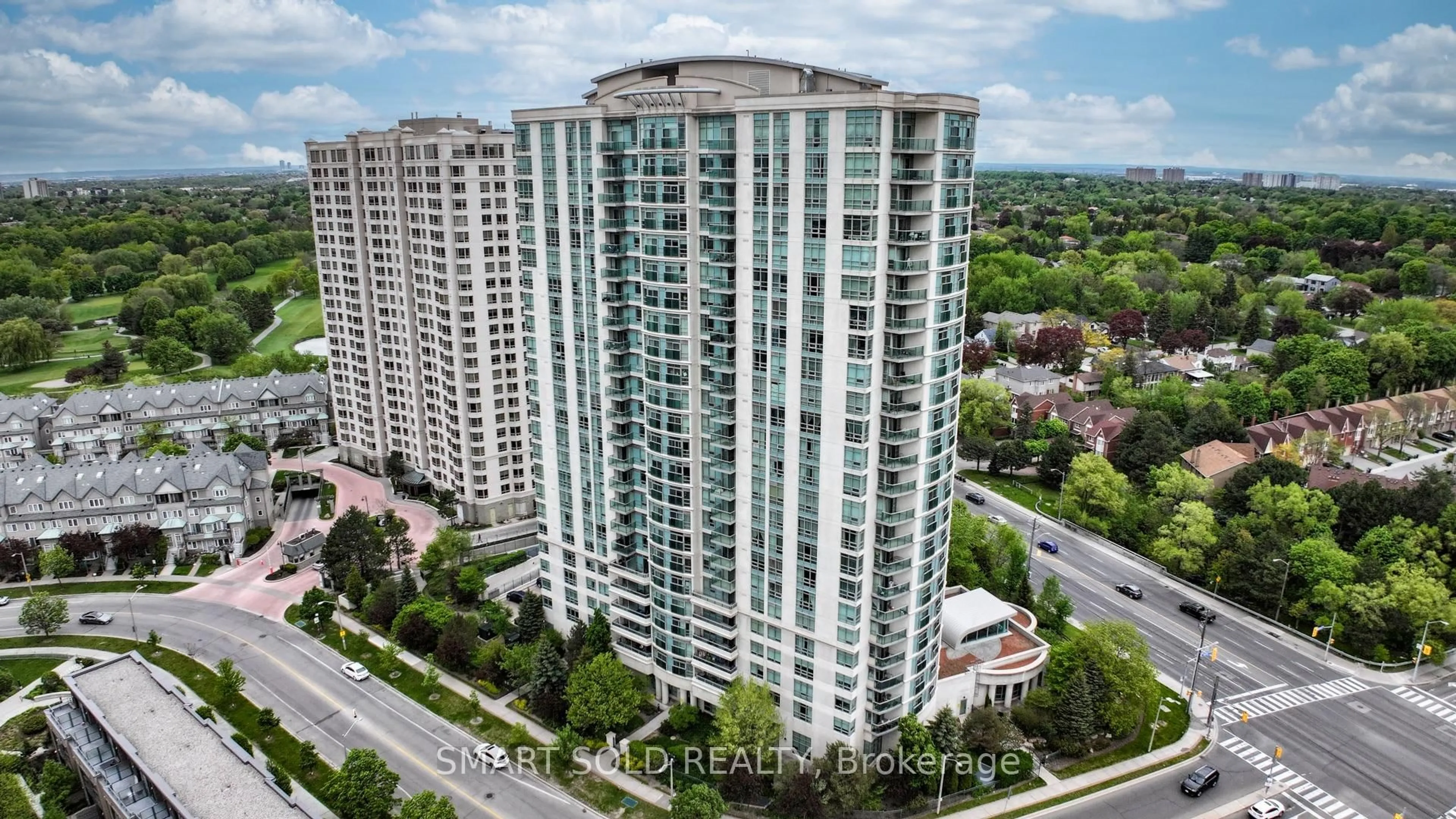A pic from outside/outdoor area/front of a property/back of a property/a pic from drone, city buildings view from balcony for 238 Bonis Ave #1919, Toronto Ontario M1T 3W7