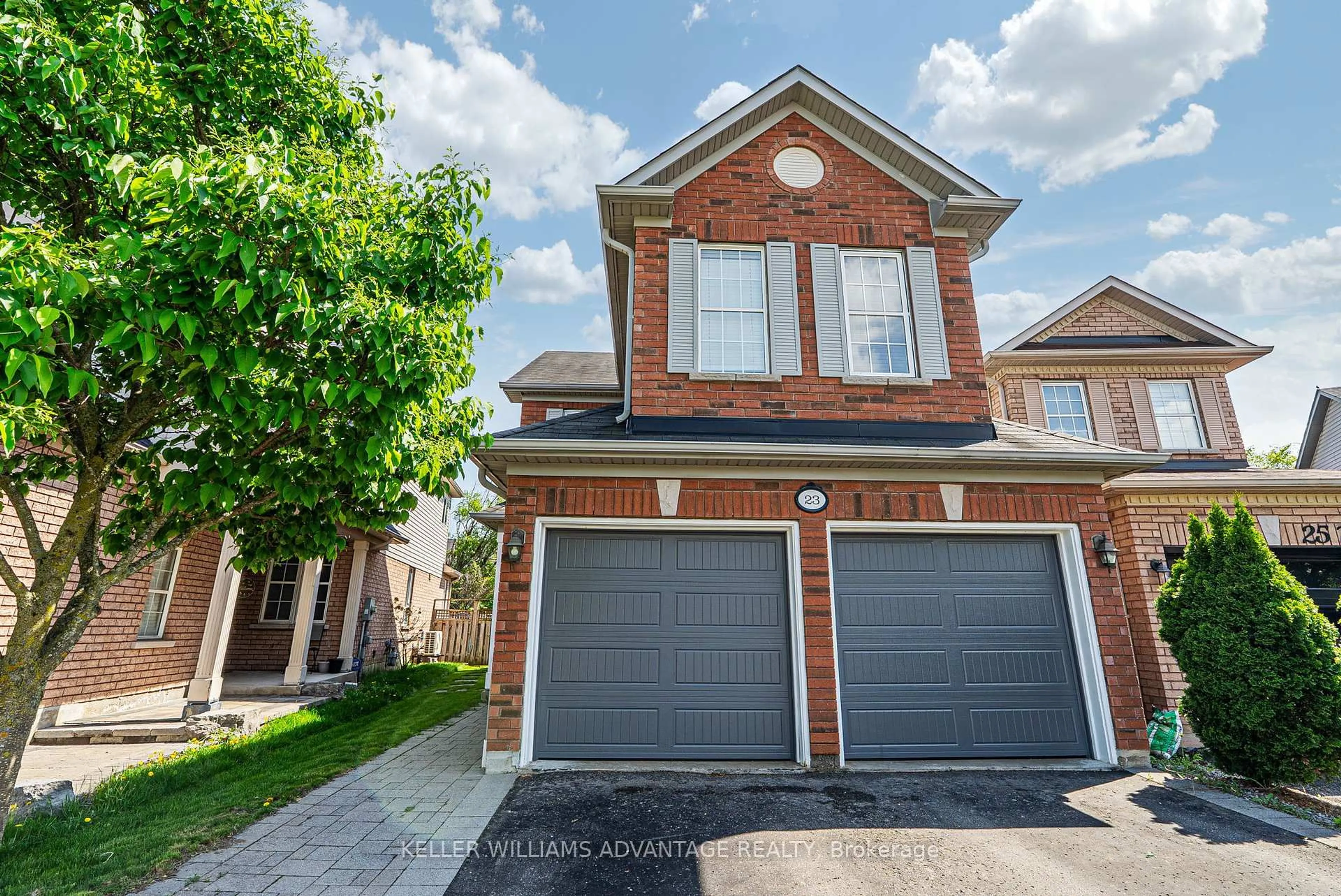 Home with brick exterior material, street for 23 Kressman Crt, Whitby Ontario L1P 0A1