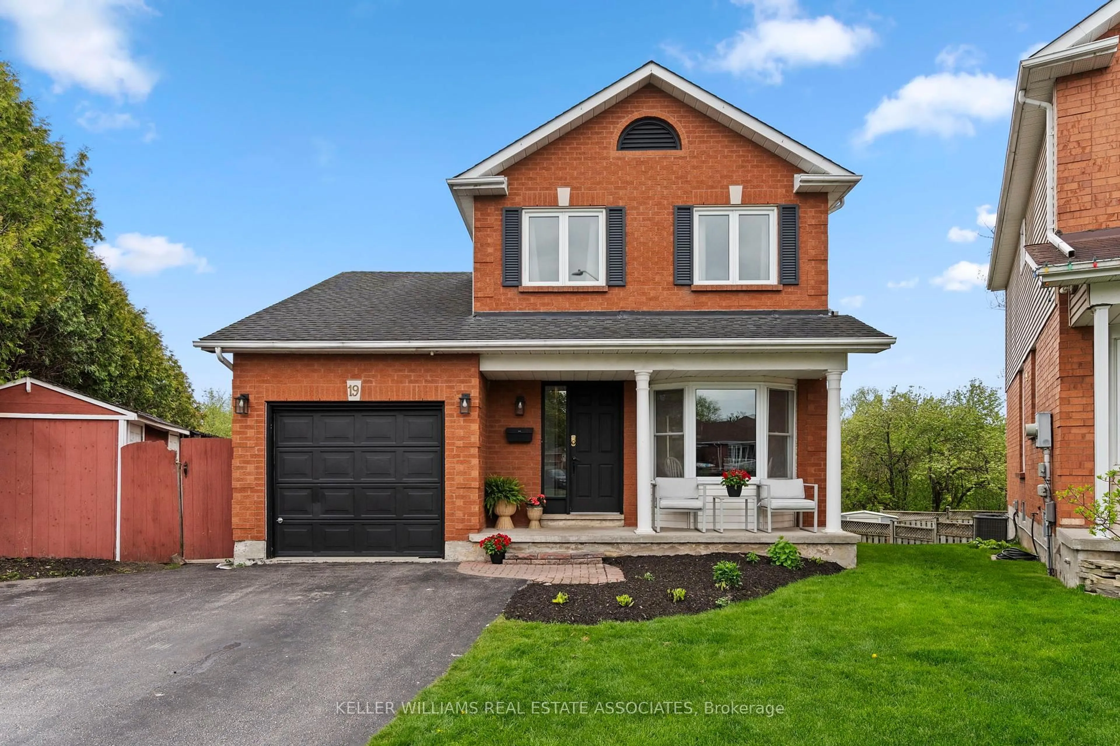Home with brick exterior material, street for 19 Soper Crt, Clarington Ontario L1C 4H9