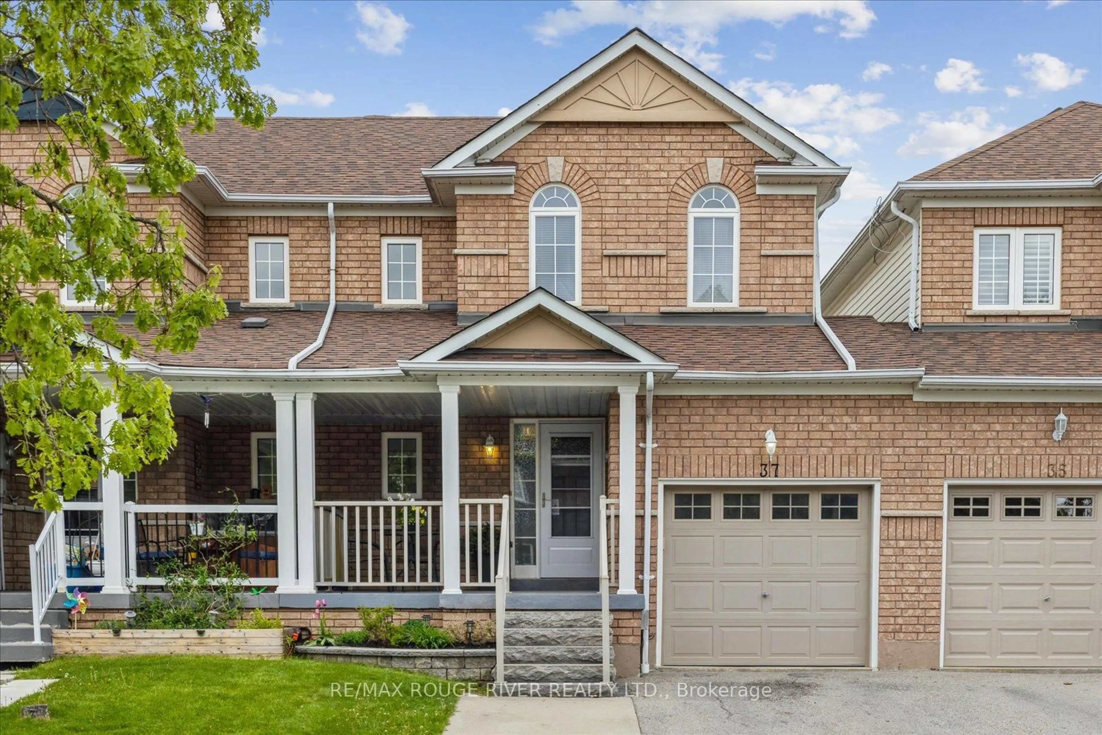 Home with brick exterior material, street for 37 Sinden Dr, Whitby Ontario L1M 2B8