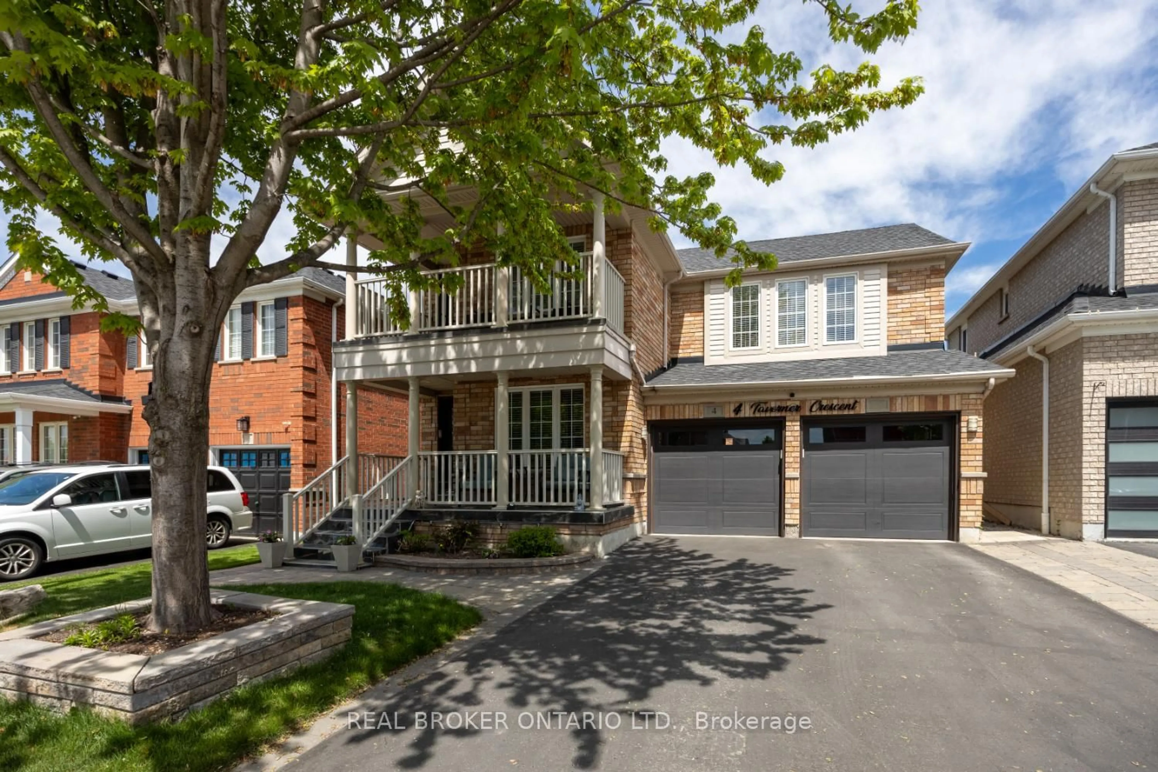 Home with brick exterior material, street for 4 Taverner Cres, Ajax Ontario L1T 4P7