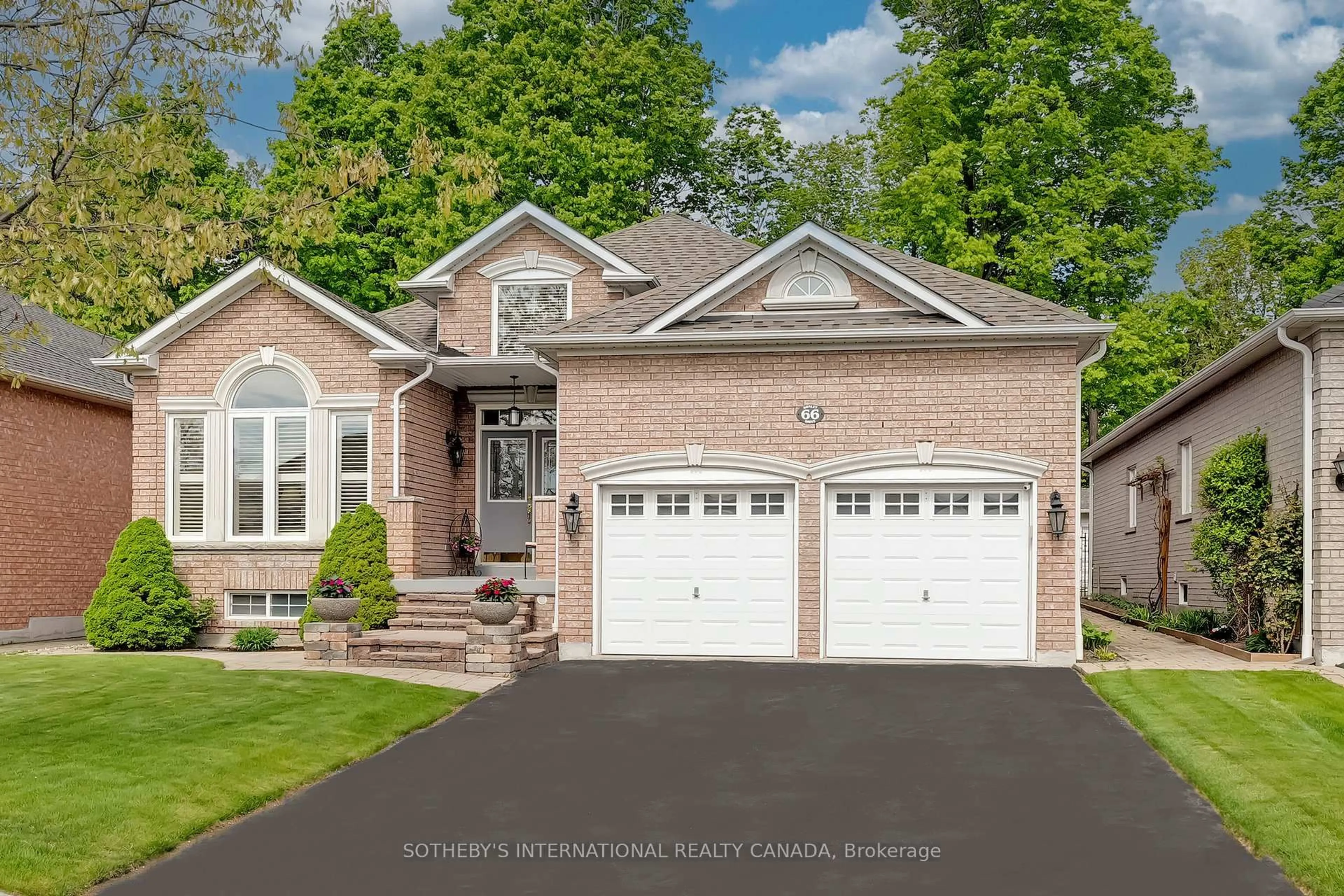 Home with brick exterior material, street for 66 Sonley Dr, Whitby Ontario L1R 3R5