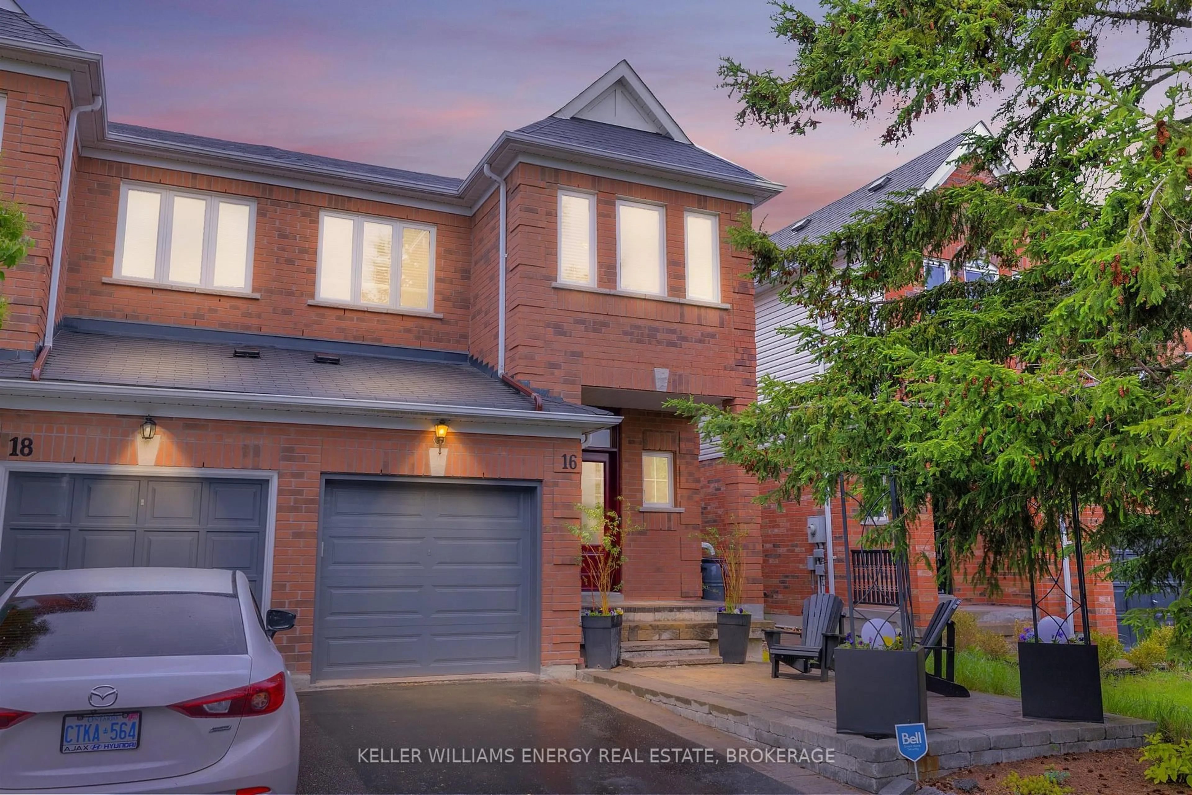Home with brick exterior material, street for 16 Blacksmith Lane, Whitby Ontario L1P 1N2