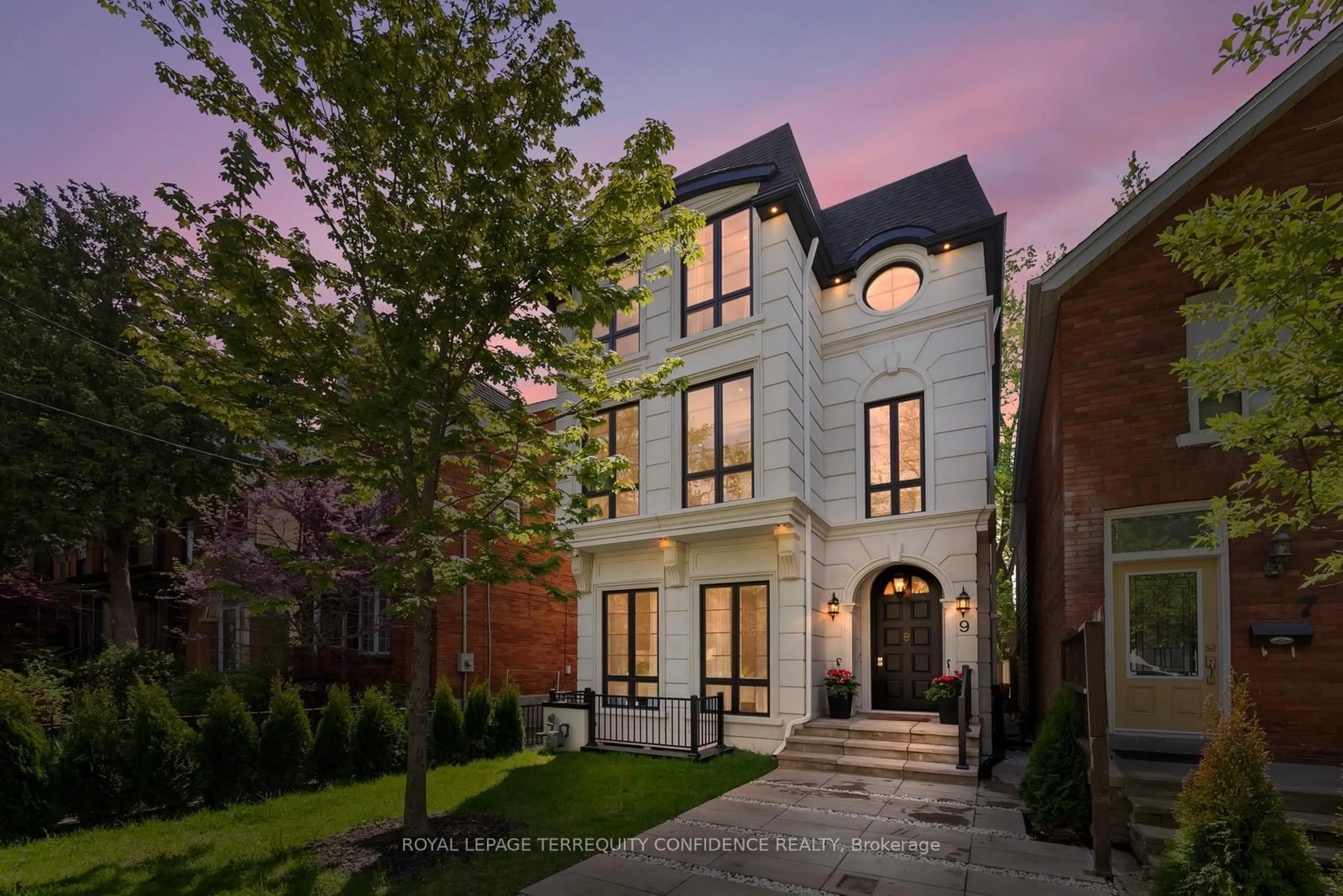 Home with brick exterior material, street for 9 Blong Ave, Toronto Ontario M4M 1P1