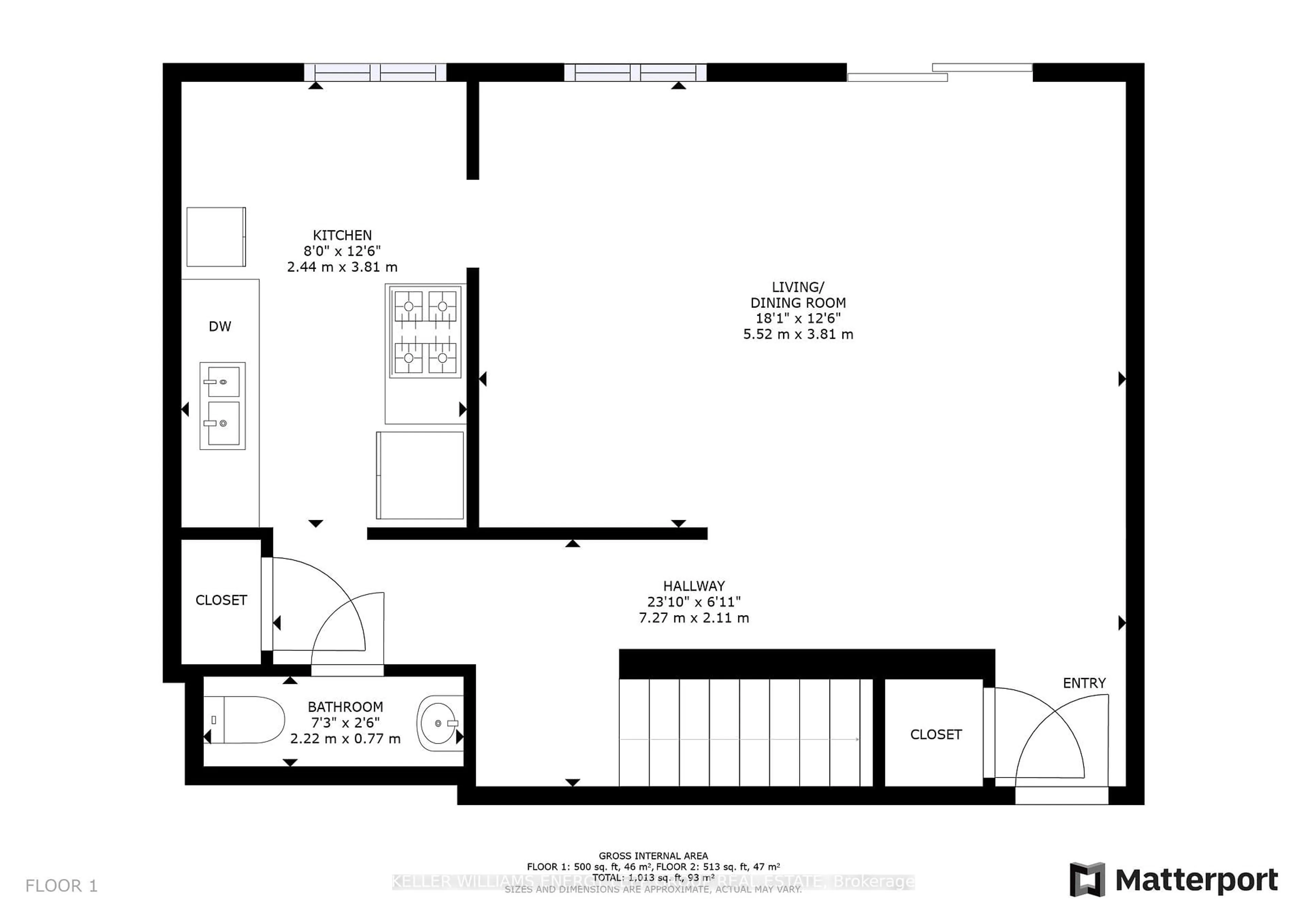 Floor plan for 53 Taunton Rd #91, Oshawa Ontario L1G 3T6