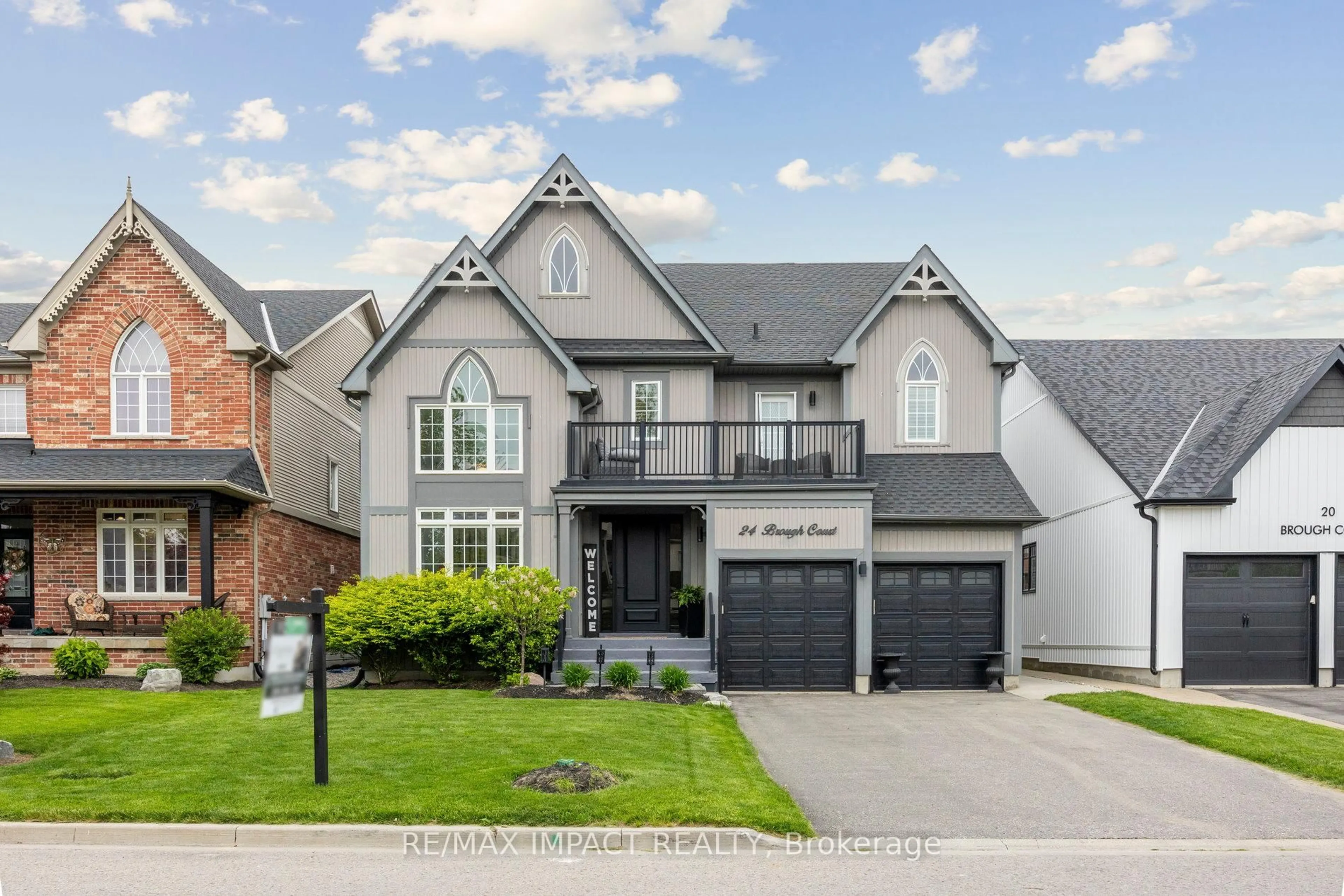 Home with brick exterior material, street for 24 Brough Crt, Clarington Ontario L1C 0B7