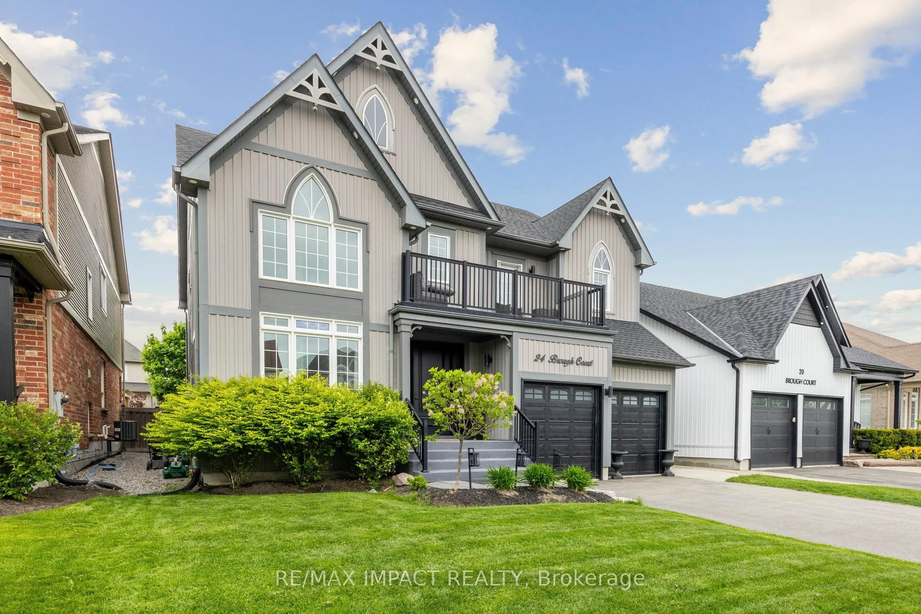 Home with vinyl exterior material, street for 24 Brough Crt, Clarington Ontario L1C 0B7