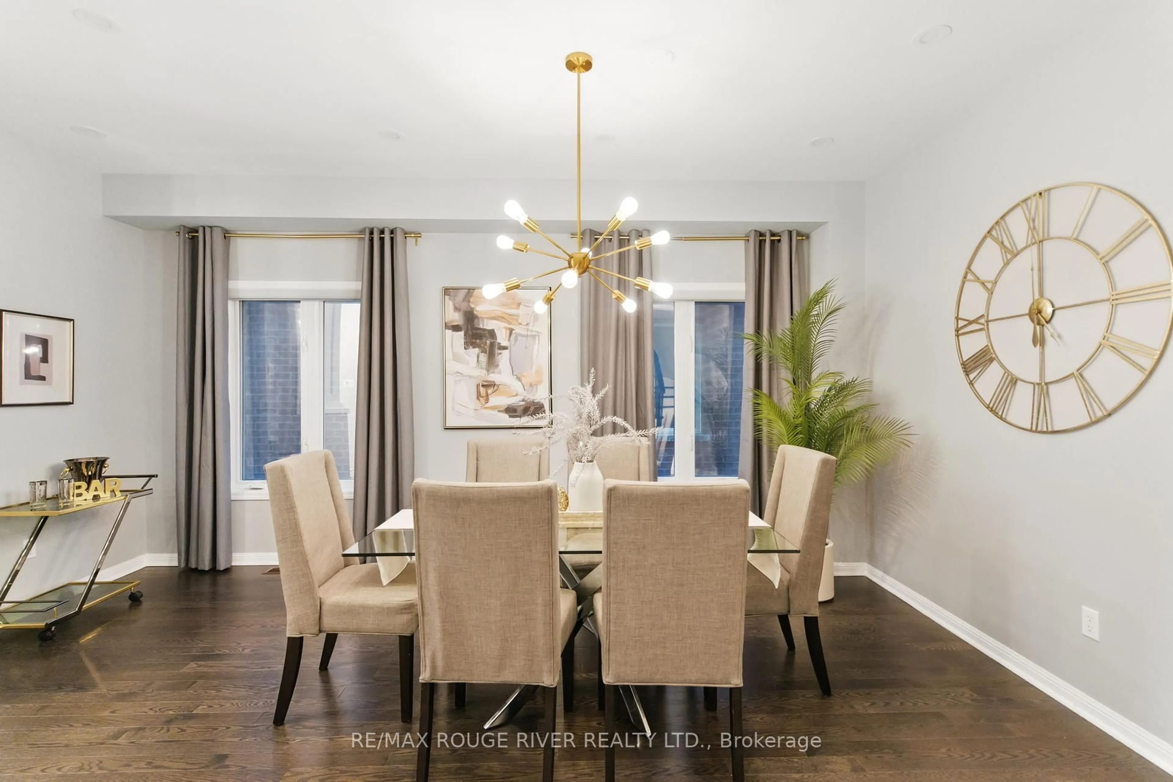 Dining room, wood/laminate floor for 7 Edwin Carr St, Clarington Ontario L1C 0R8