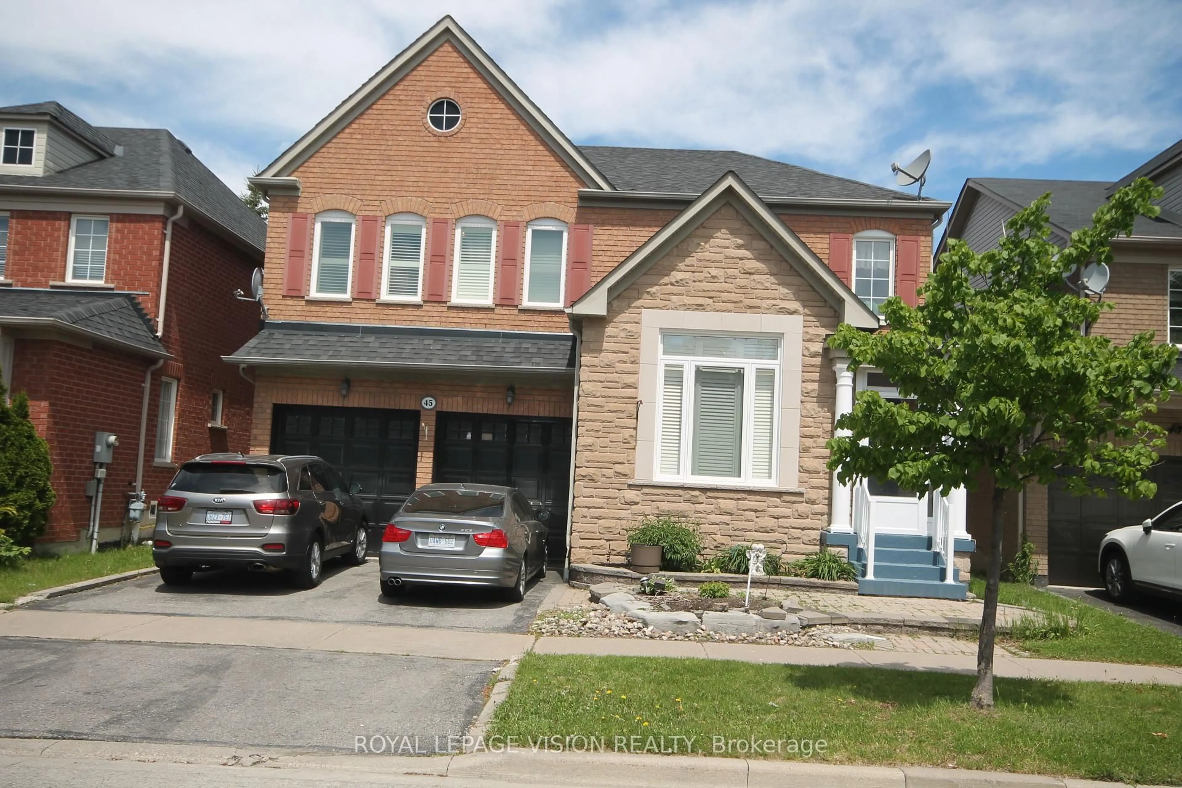 Home with brick exterior material, street for 45 Bradbury Cres, Ajax Ontario L1T 4H5