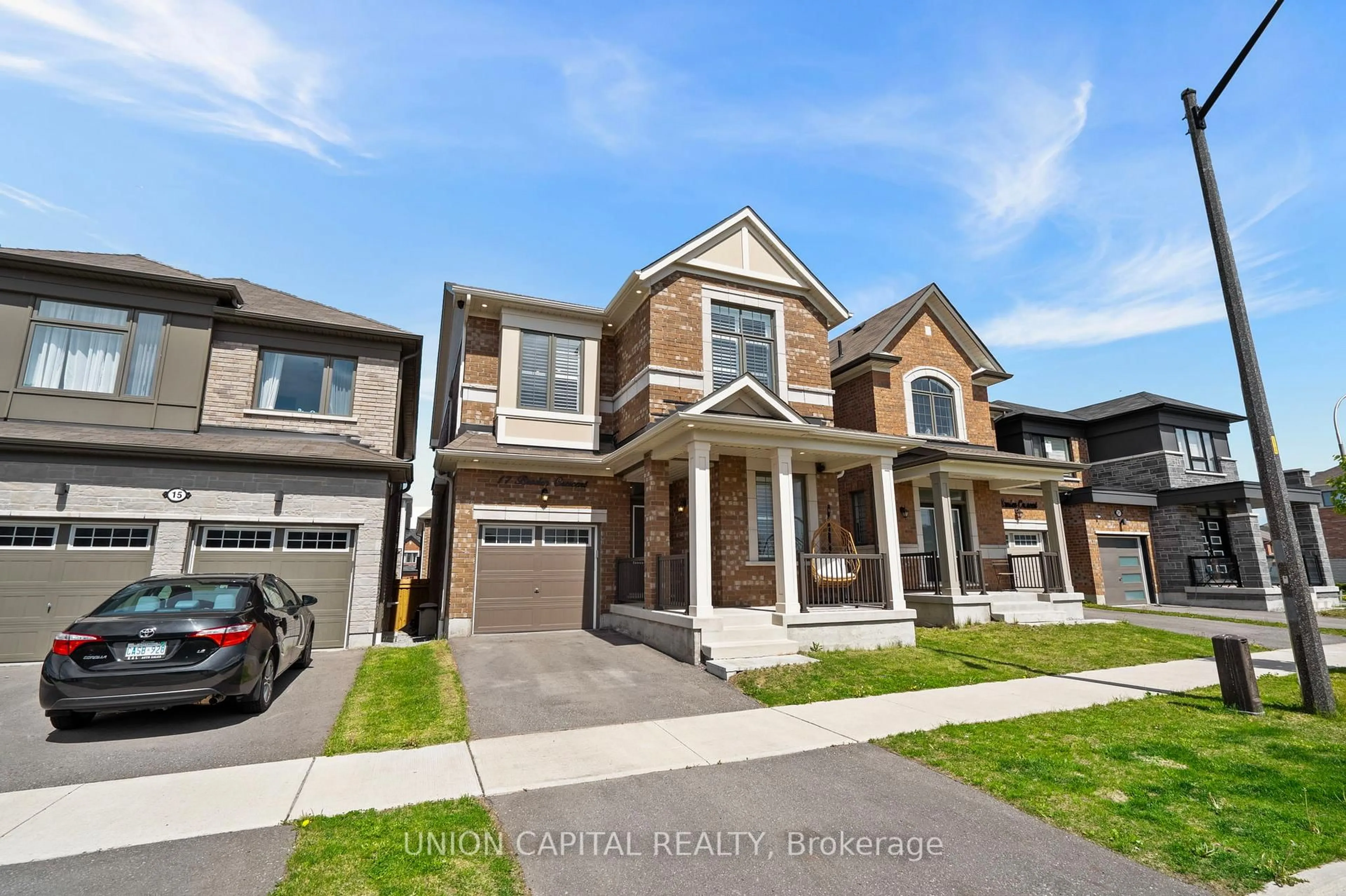 Home with brick exterior material, street for 17 Broden Cres, Whitby Ontario L1P 0M1