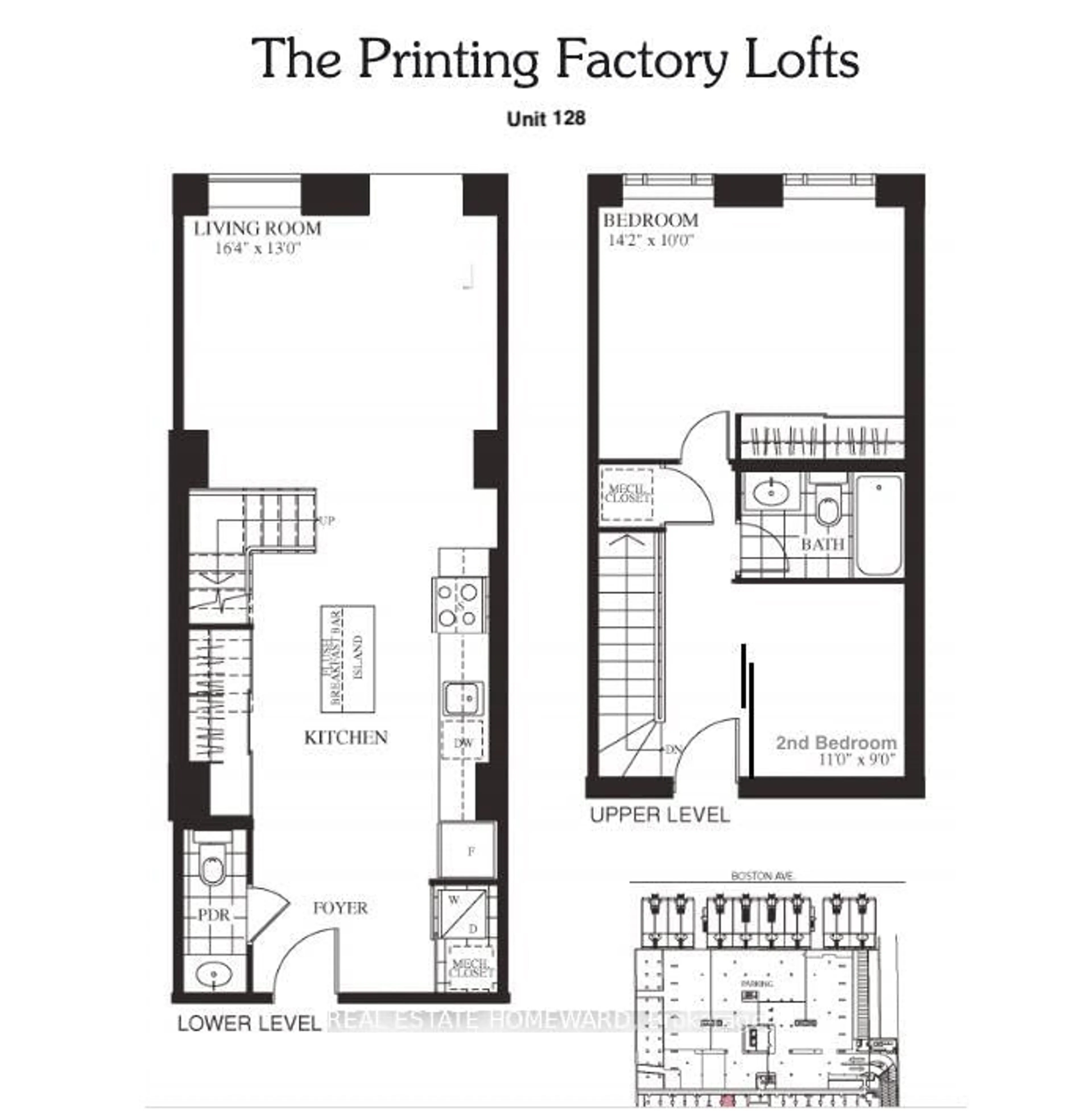 Floor plan for 201 Carlaw Ave #128, Toronto Ontario M4M 2S3