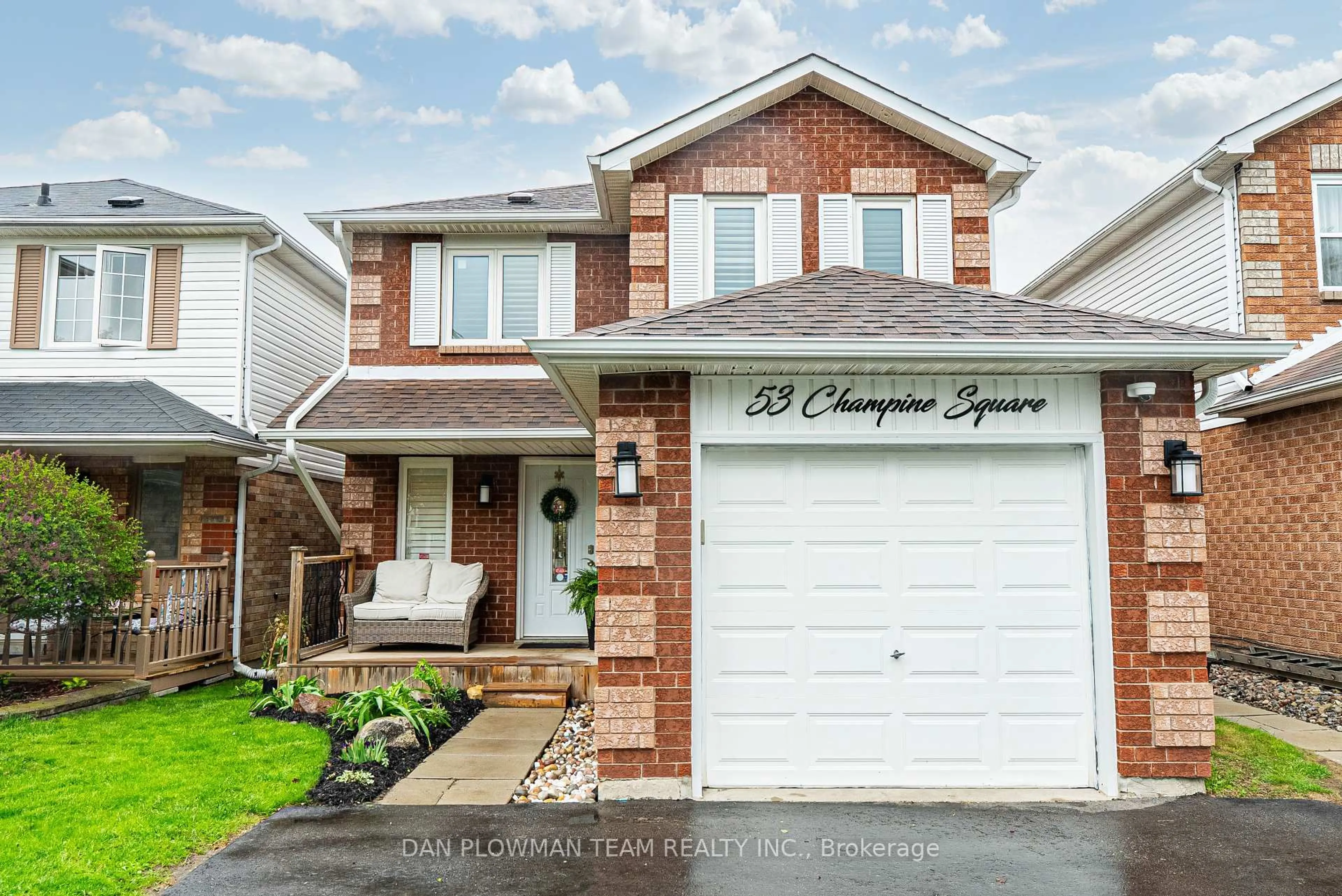 Home with brick exterior material, street for 53 Champine Sq, Clarington Ontario L1C 4W2