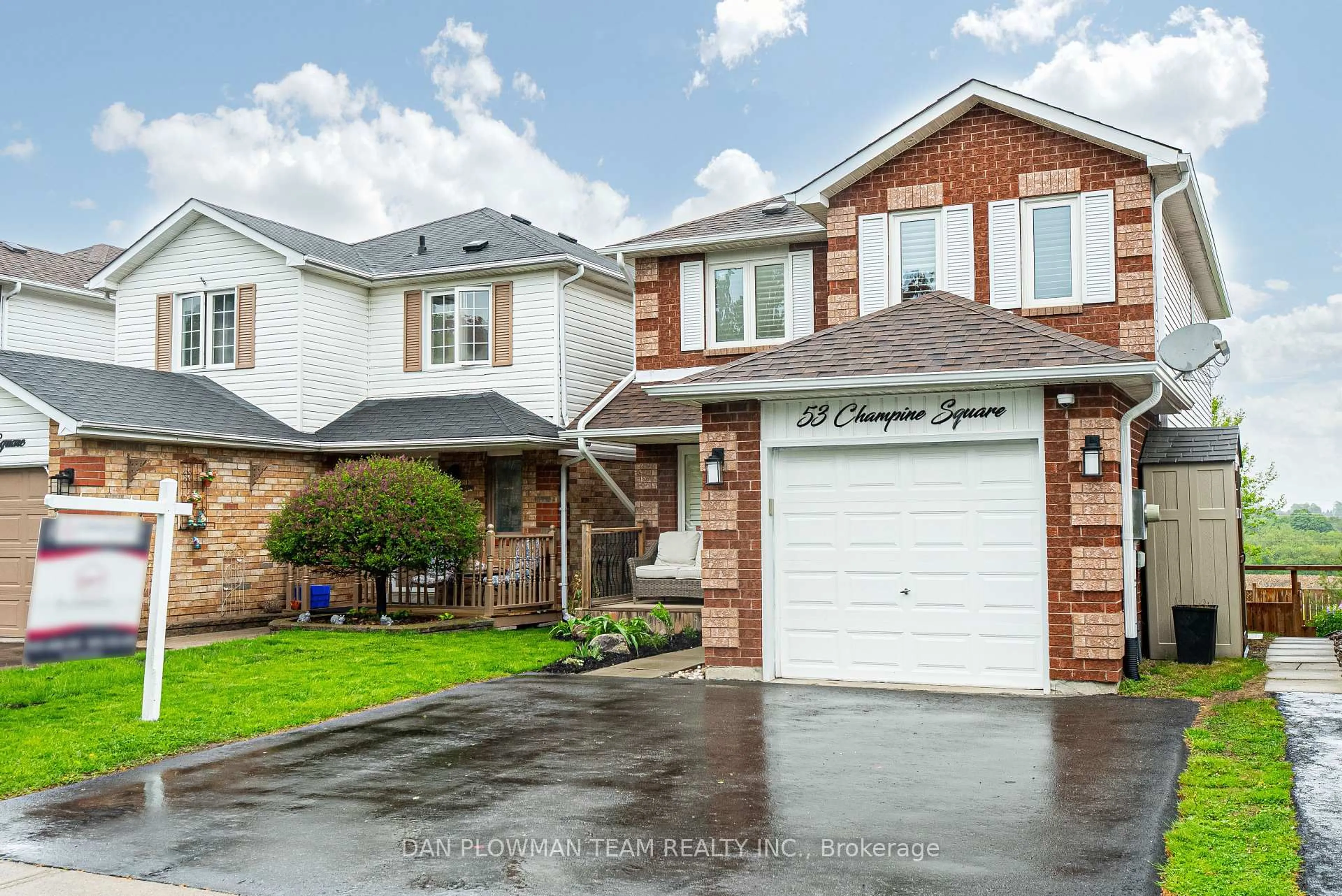 Home with brick exterior material, street for 53 Champine Sq, Clarington Ontario L1C 4W2