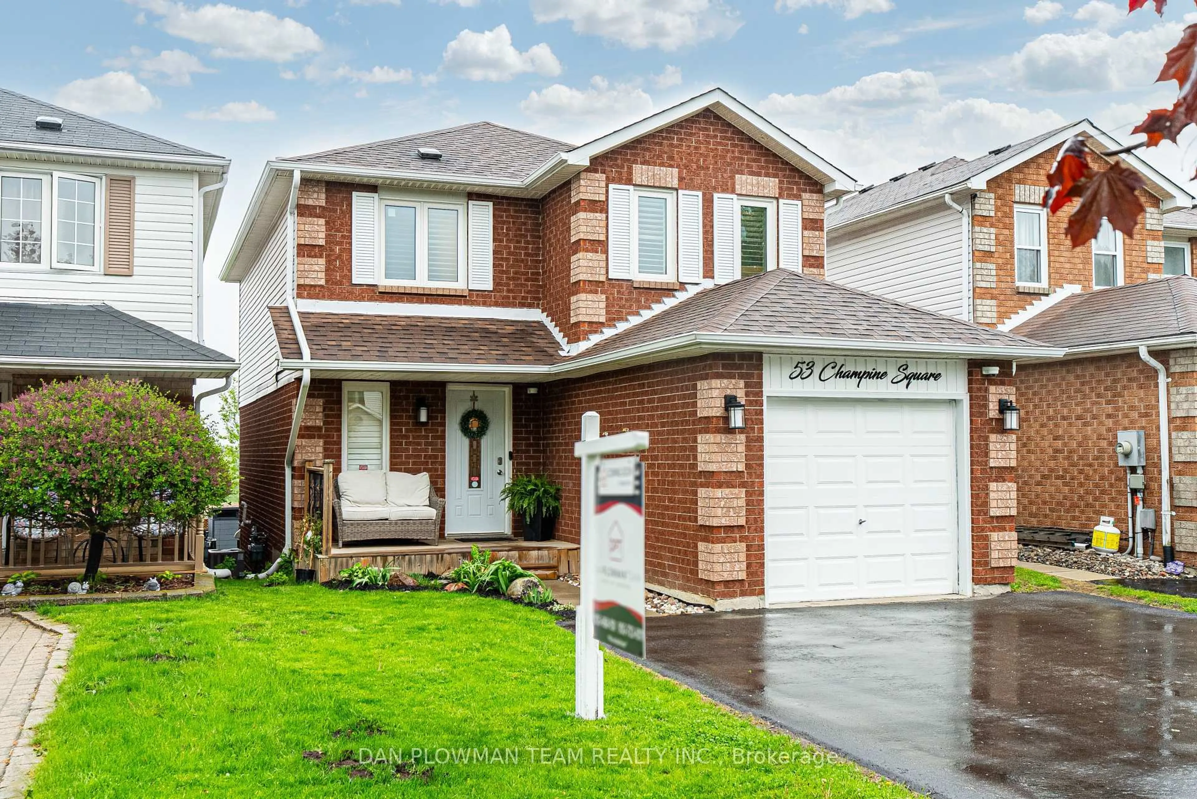 Home with brick exterior material, street for 53 Champine Sq, Clarington Ontario L1C 4W2
