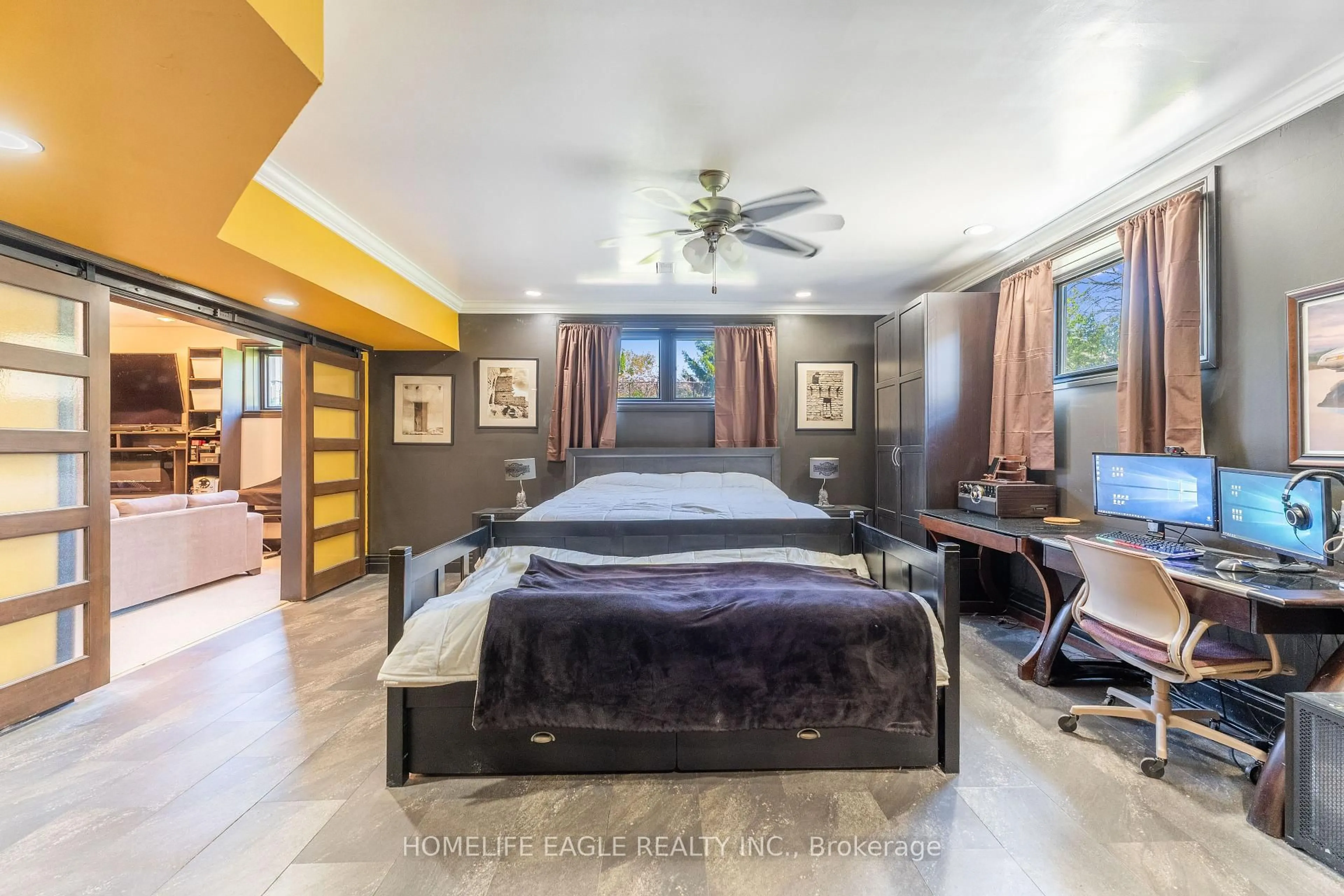 Bedroom with bed, ceramic/tile floor for 3525 Westney Rd, Pickering Ontario L0H 1H0
