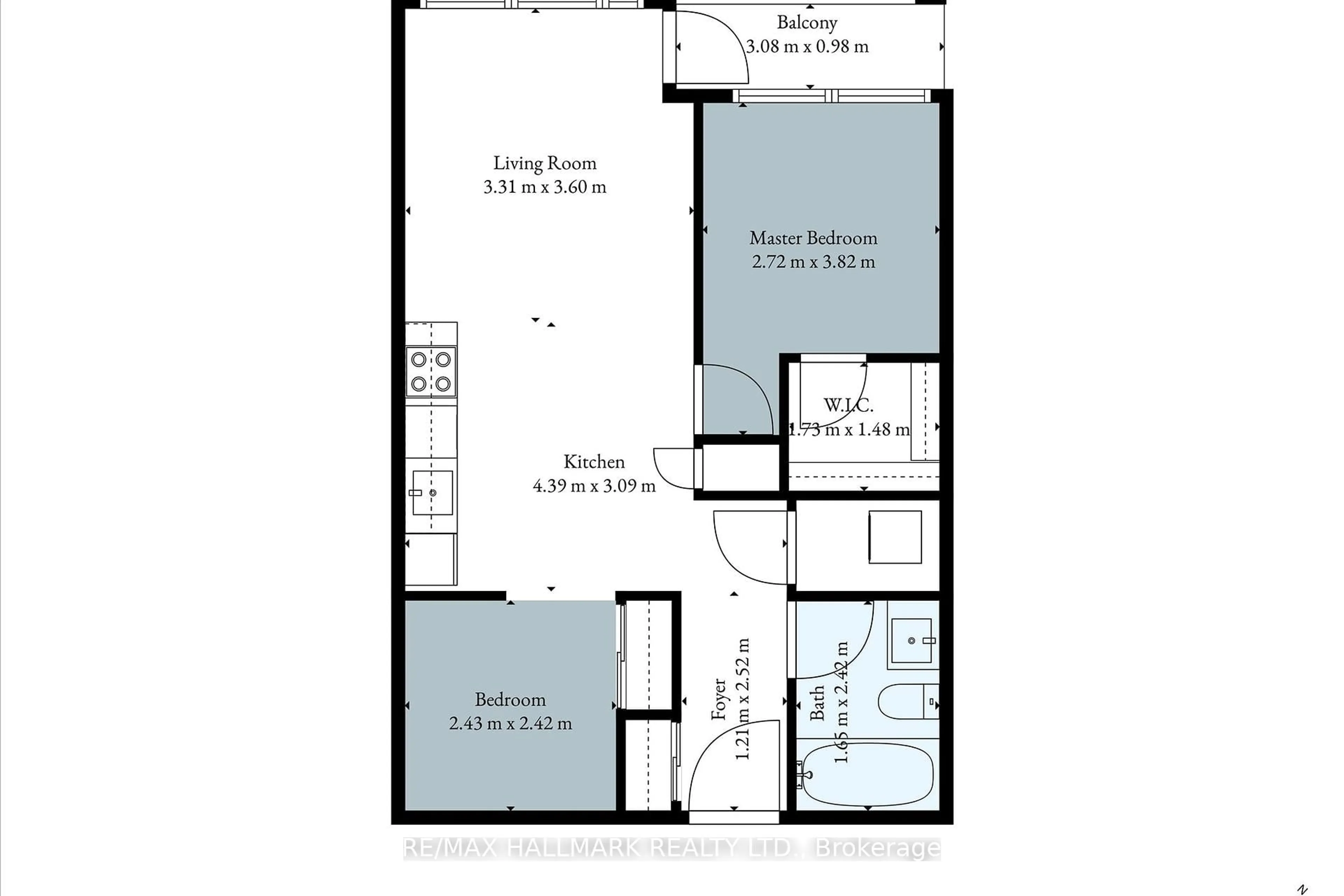 Floor plan for 2799 Kingston Rd #619, Toronto Ontario M1M 1N1