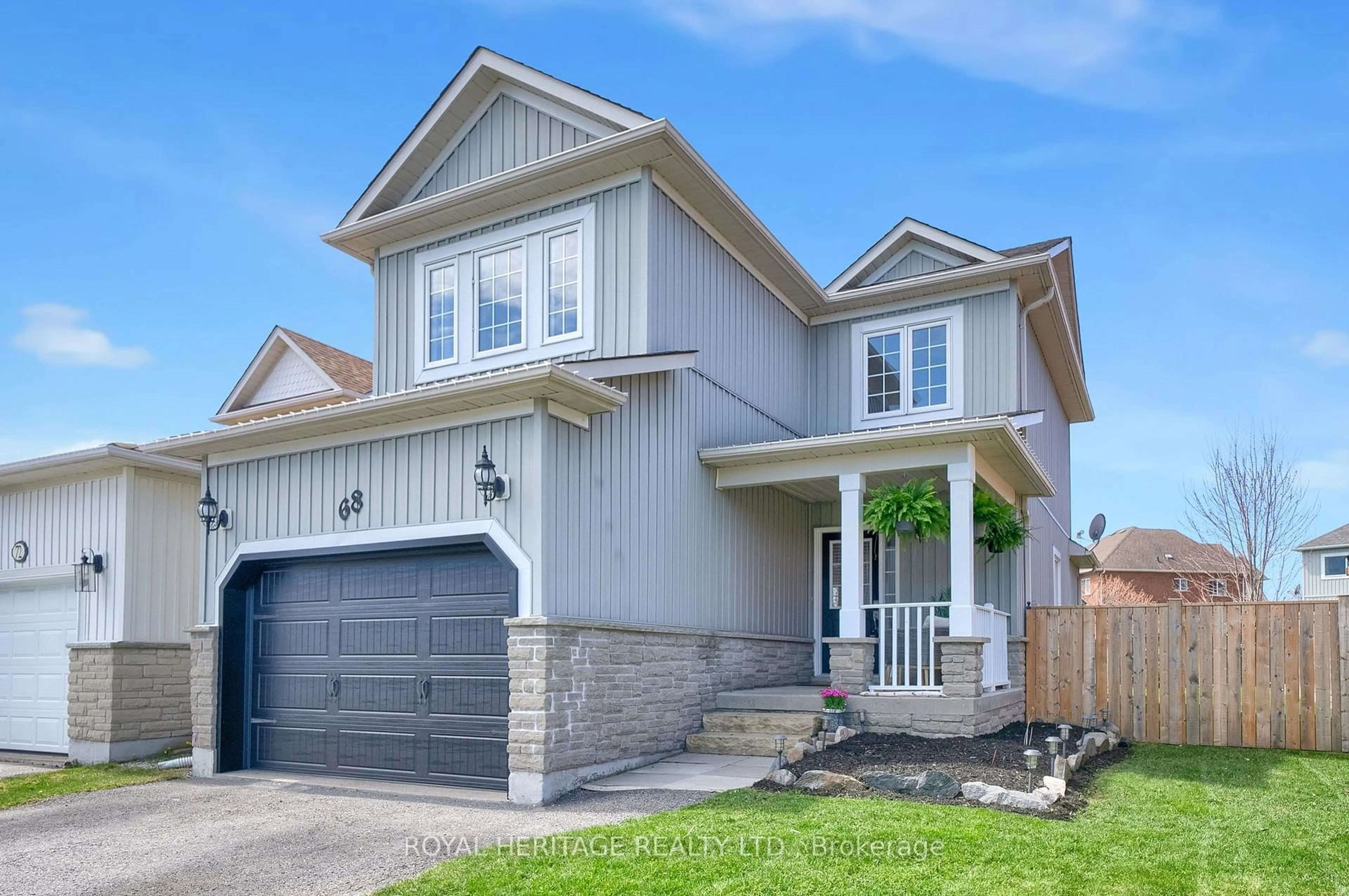 Home with vinyl exterior material, street for 68 Brookhouse Dr, Clarington Ontario L1B 1N8