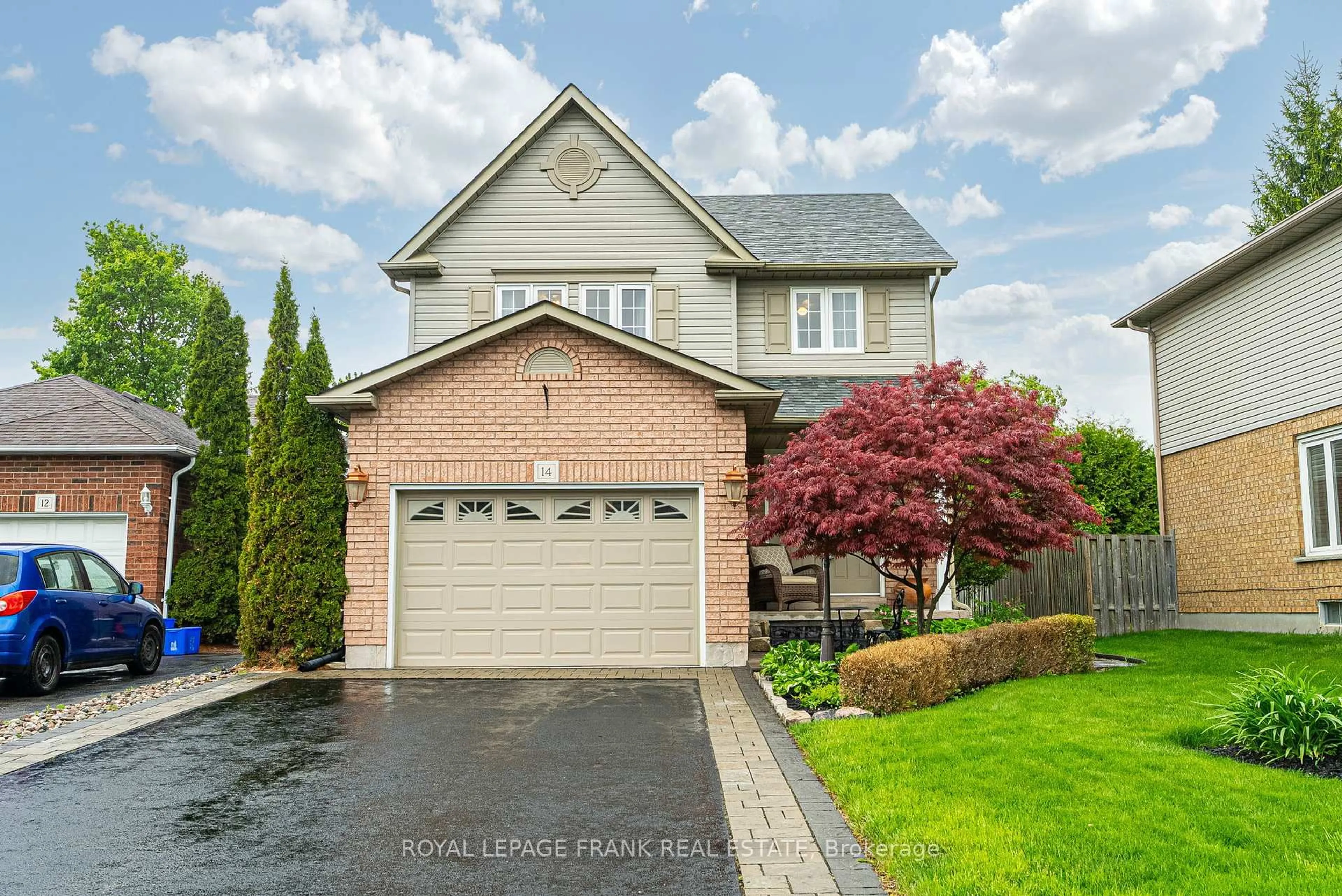 Home with brick exterior material, street for 14 Wabbokish Crt, Clarington Ontario L1E 2X6