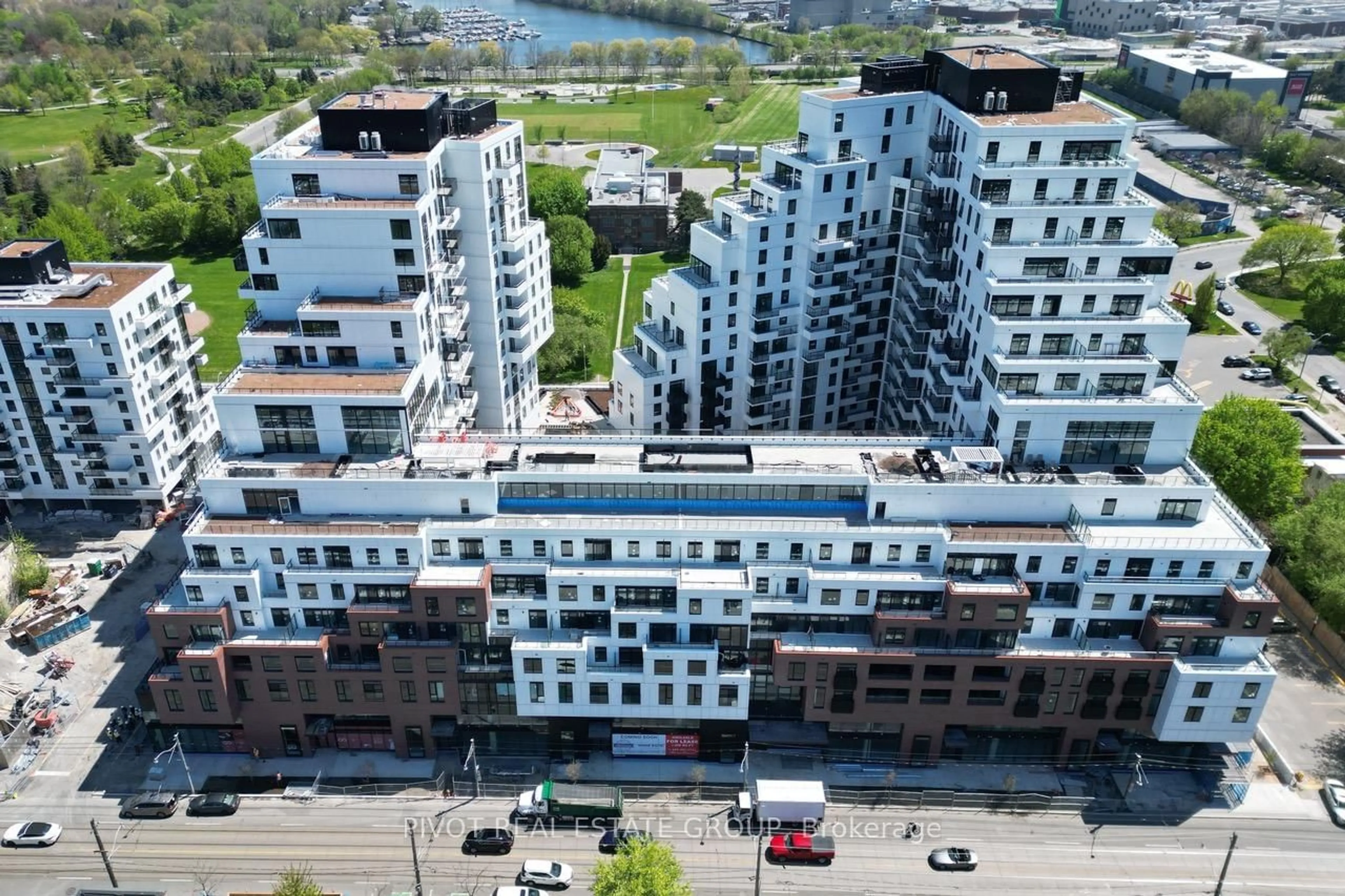 A pic from outside/outdoor area/front of a property/back of a property/a pic from drone, city buildings view from balcony for 1050 Eastern Ave #336, Toronto Ontario M4L 0B7