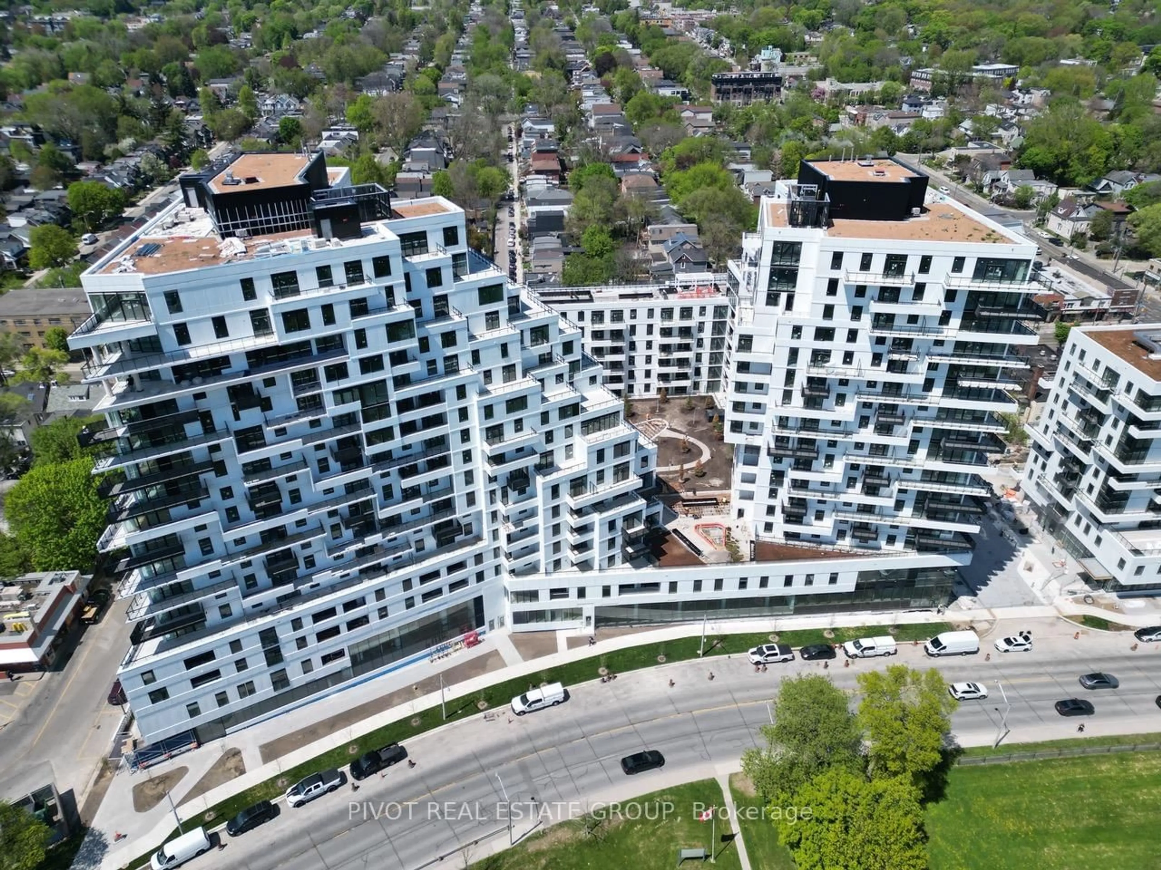 A pic from outside/outdoor area/front of a property/back of a property/a pic from drone, city buildings view from balcony for 1050 Eastern Ave #336, Toronto Ontario M4L 0B7