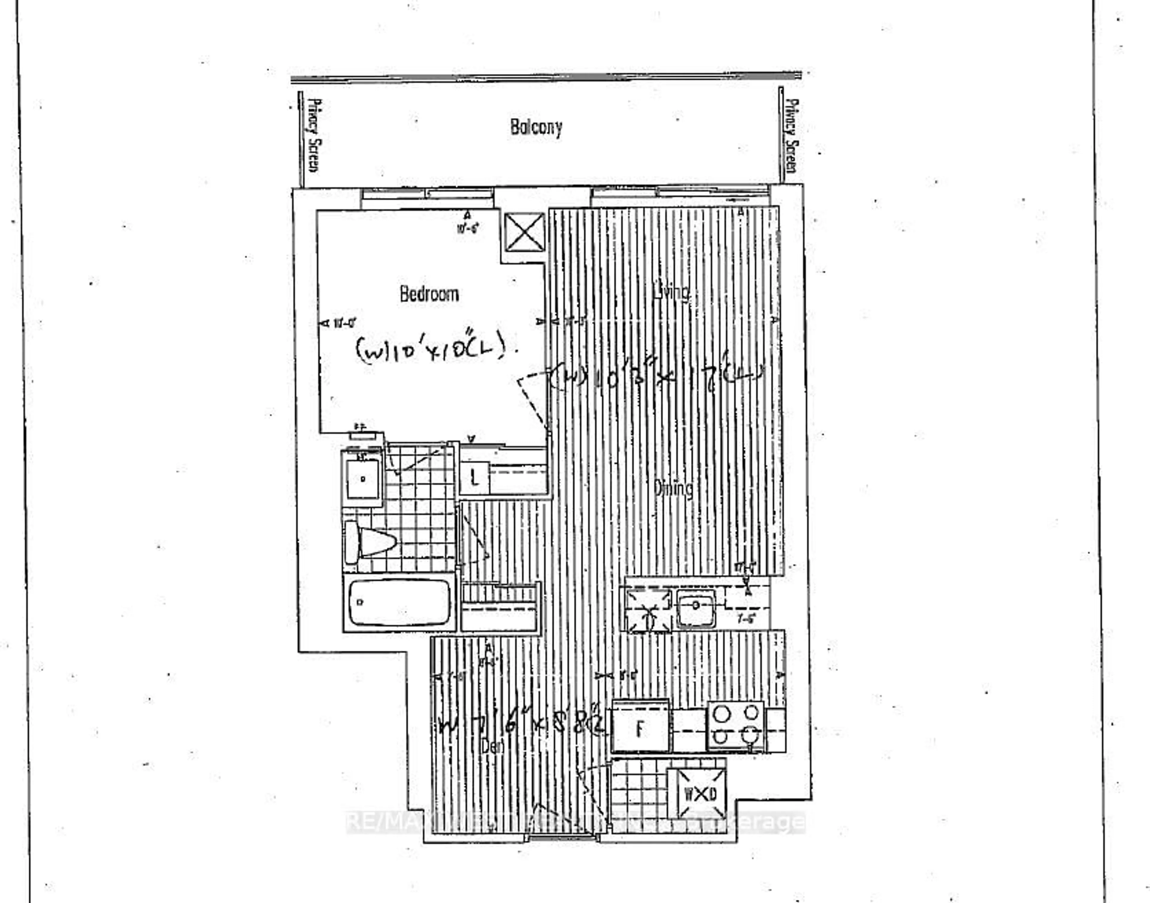 Floor plan for 151 Village Green Sq #2805, Toronto Ontario M1S 0K5