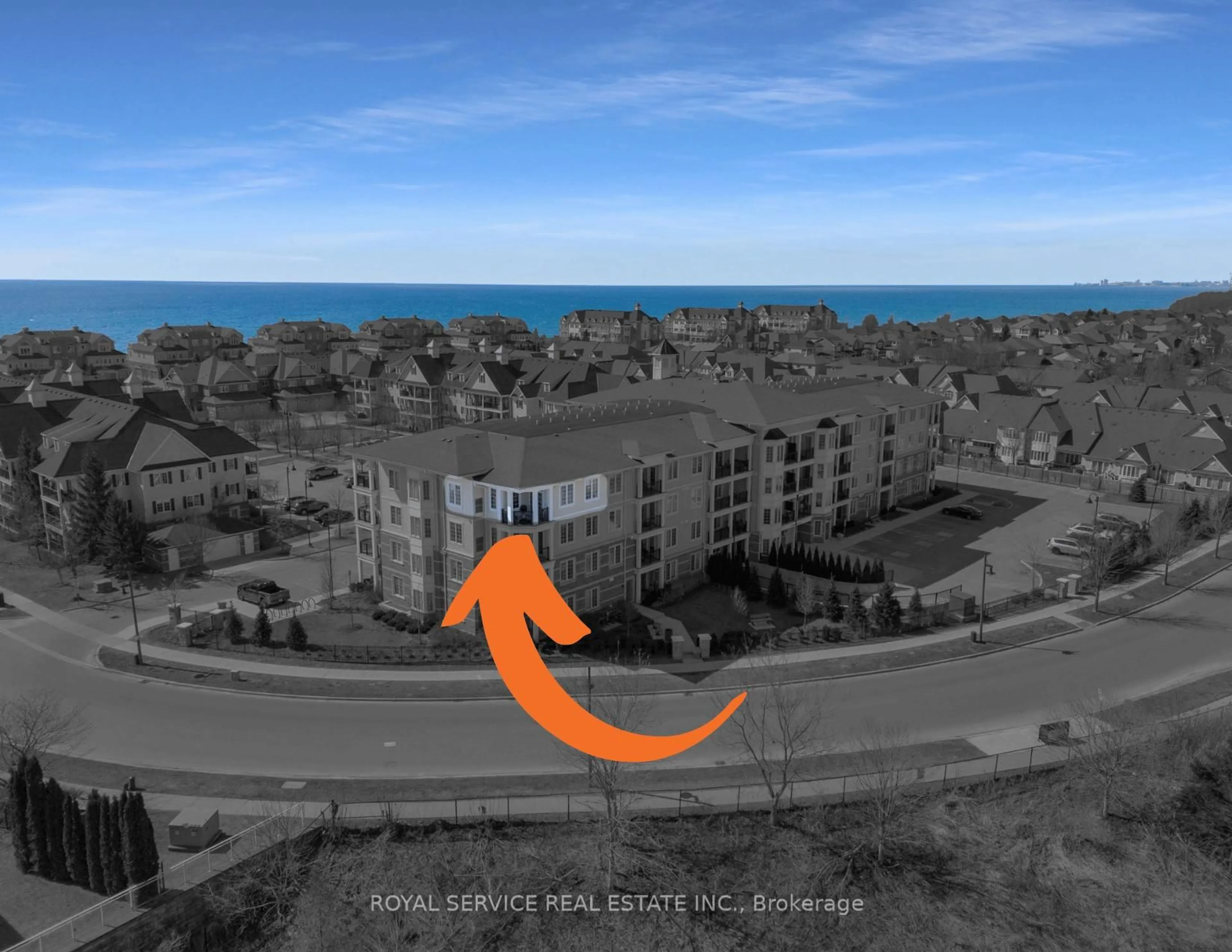 A pic from outside/outdoor area/front of a property/back of a property/a pic from drone, water/lake/river/ocean view for 65 Shipway Ave #404, Clarington Ontario L1B 0W2