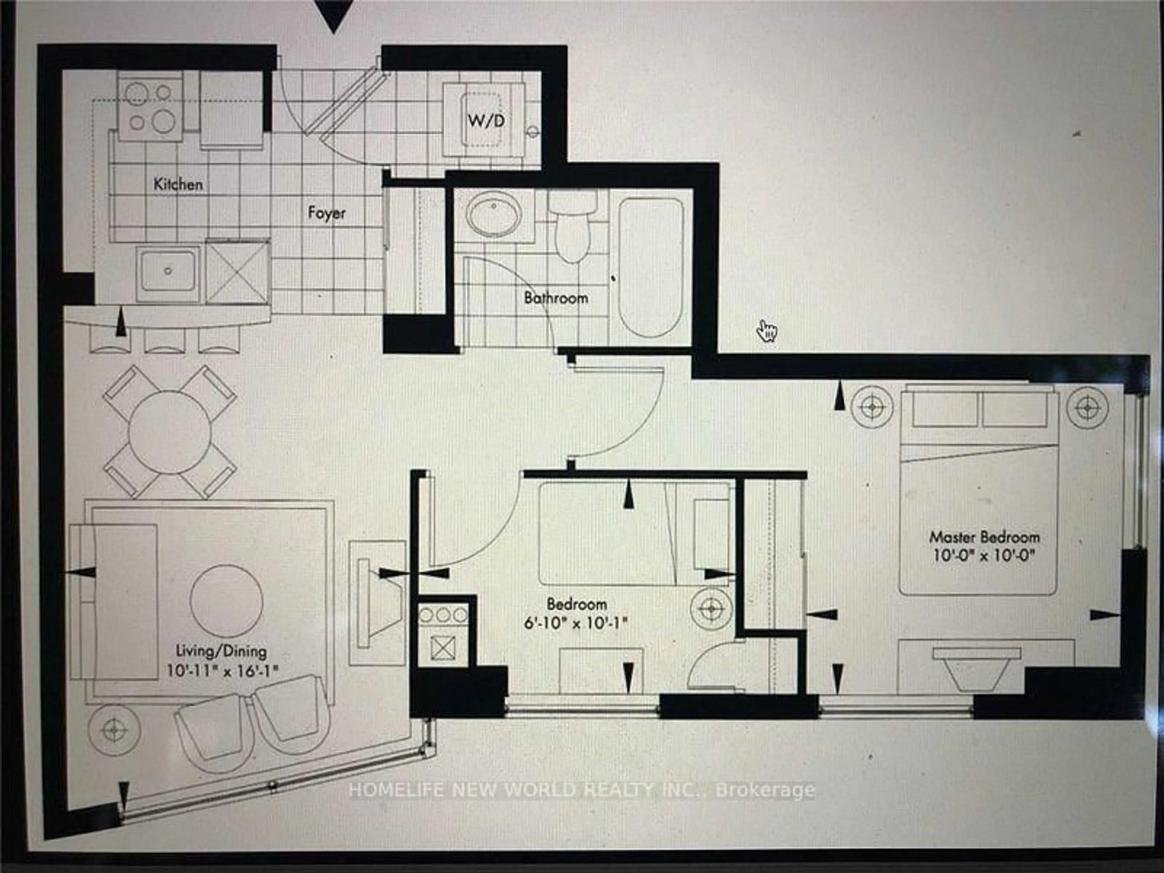Floor plan for 38 Lee Centre Dr #1110, Toronto Ontario M1H 3J7