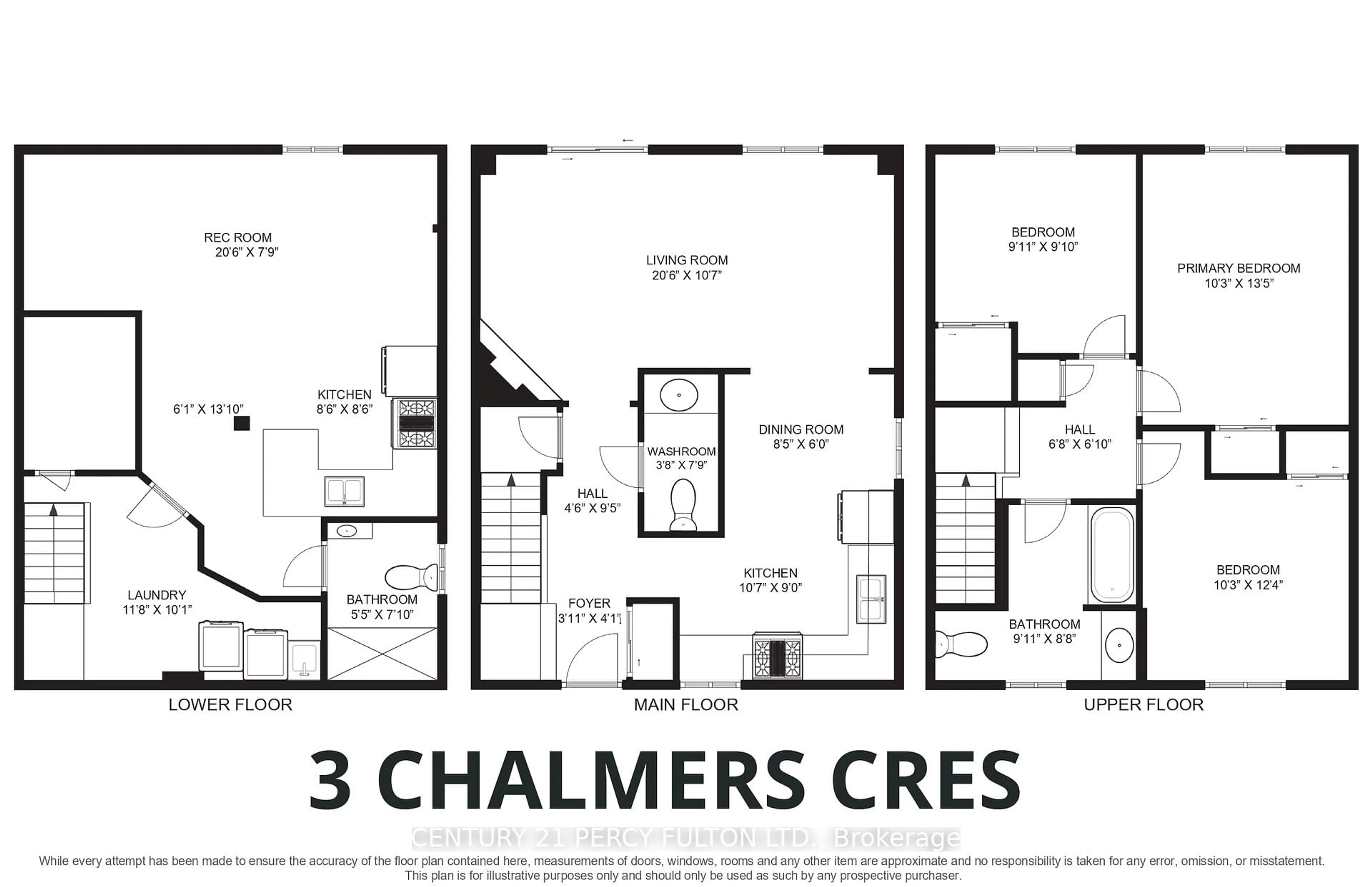 Floor plan for 3 Chalmers Cres, Ajax Ontario L1S 5Z5