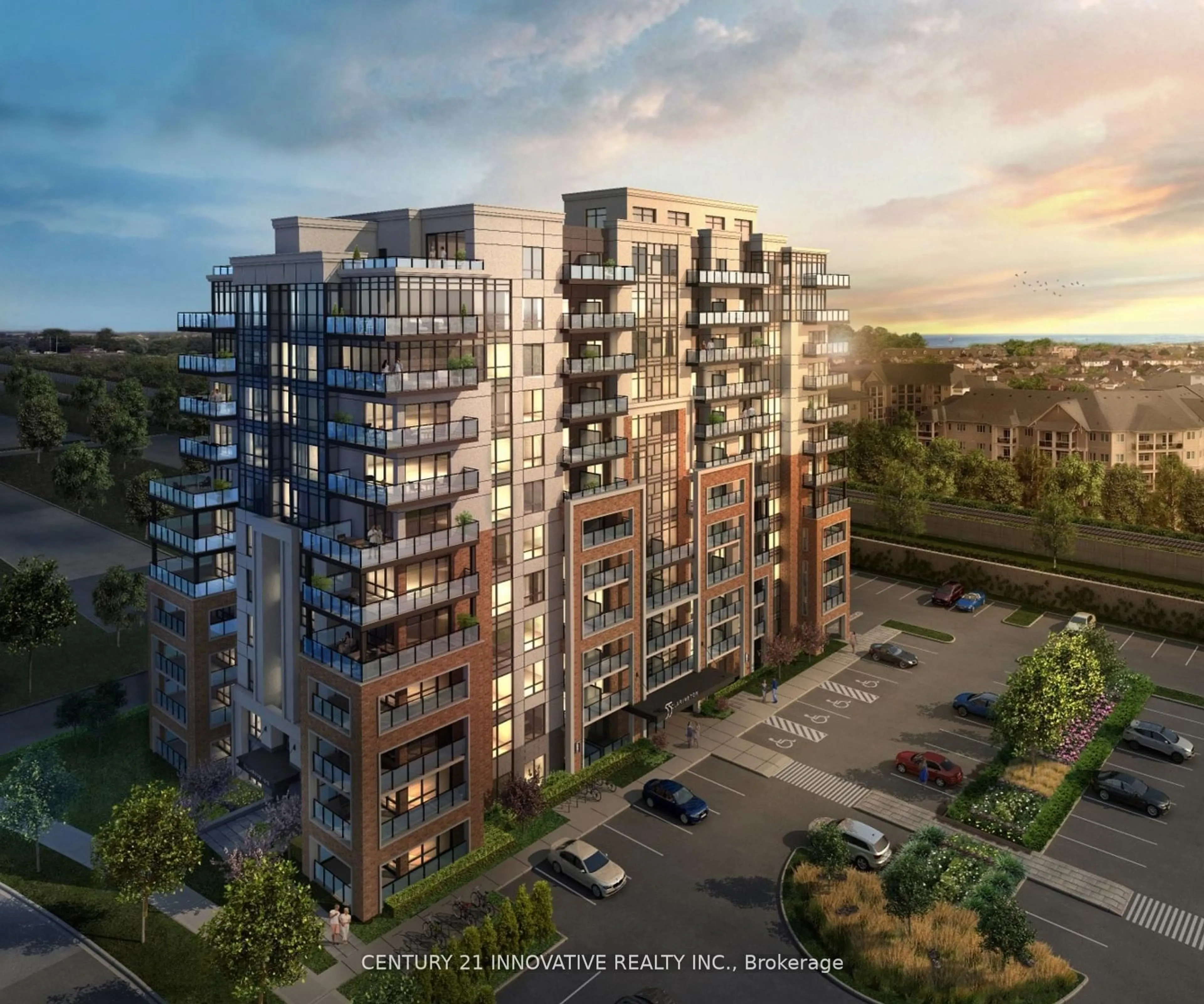 A pic from outside/outdoor area/front of a property/back of a property/a pic from drone, building for 55 Clarington Blvd #412, Clarington Ontario L1C 0A1
