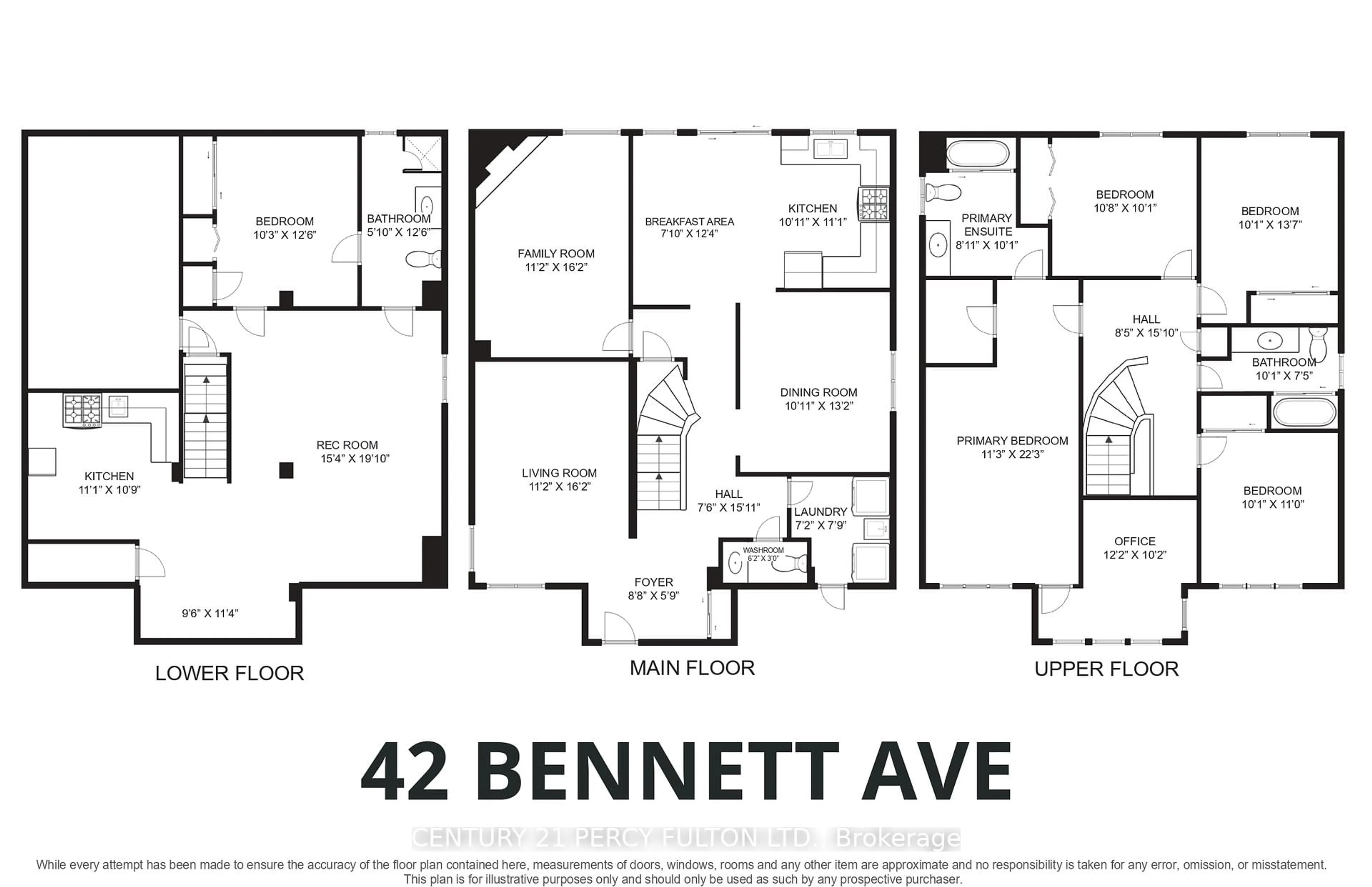 Floor plan for 42 Bennett Ave, Ajax Ontario L1T 3R8