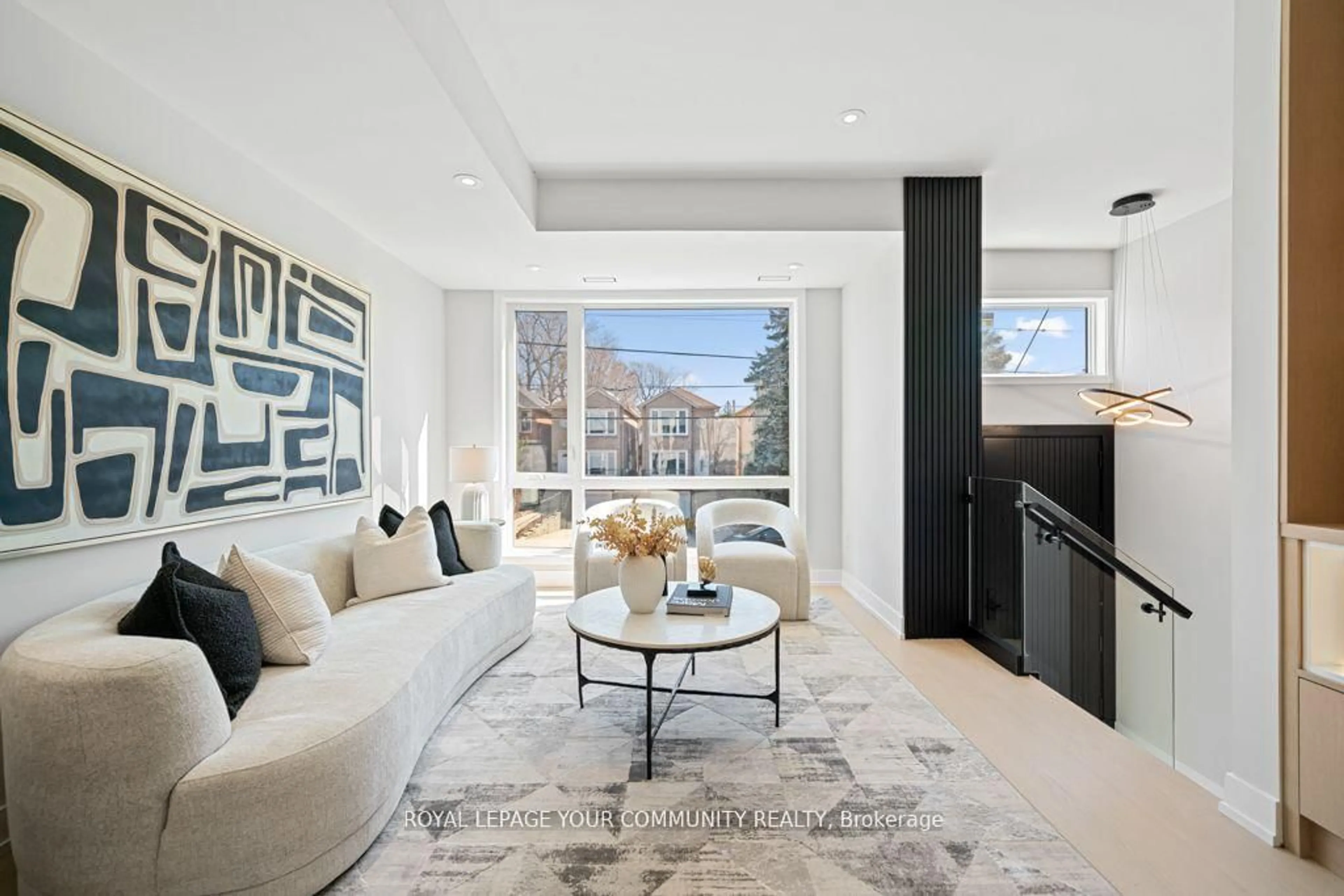 Living room with furniture, unknown for 266 Westlake Ave, Toronto Ontario M4C 4T6