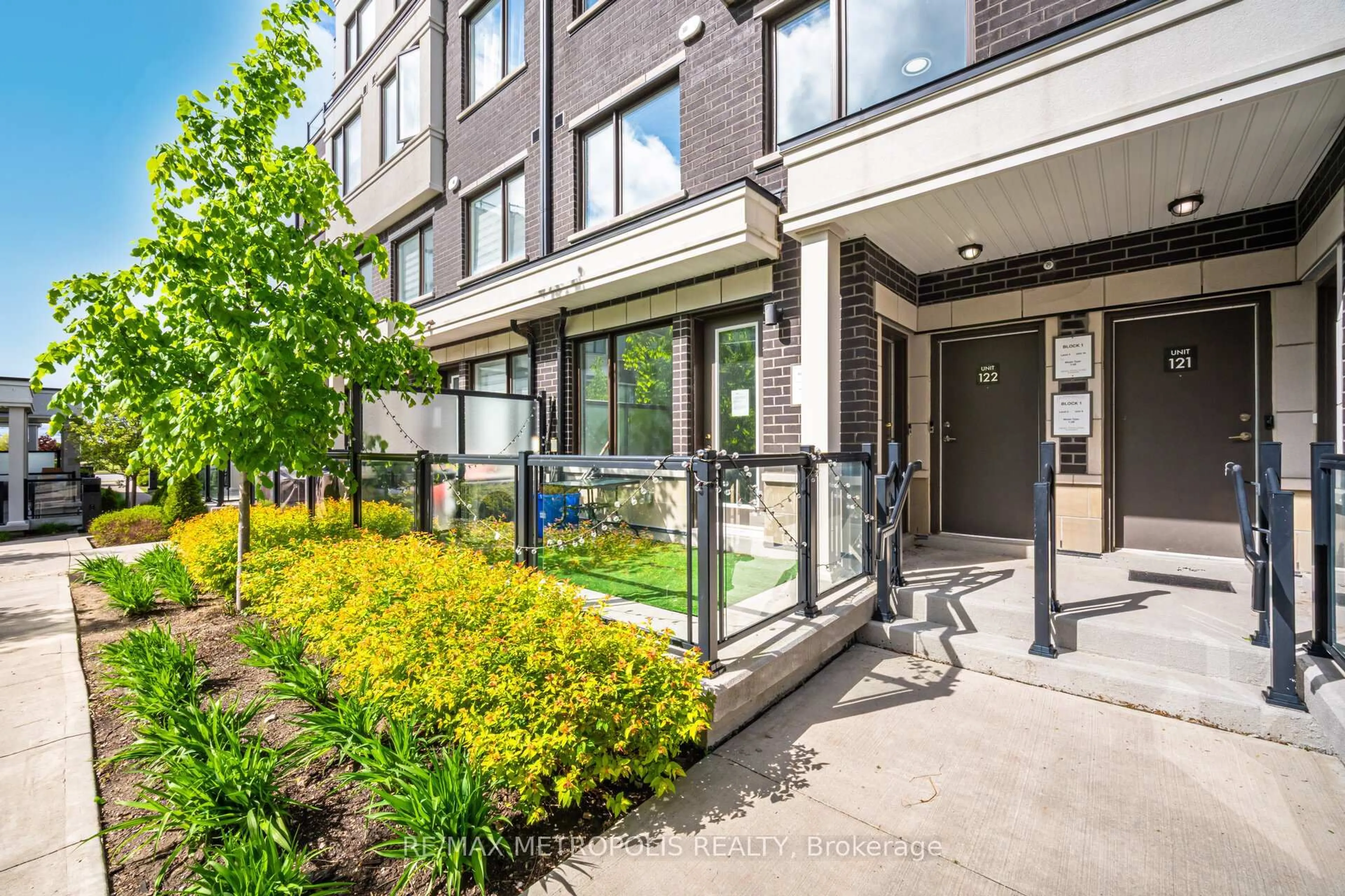 Patio, street for 1711 Pure Springs Blvd #110, Pickering Ontario L1X 0C3