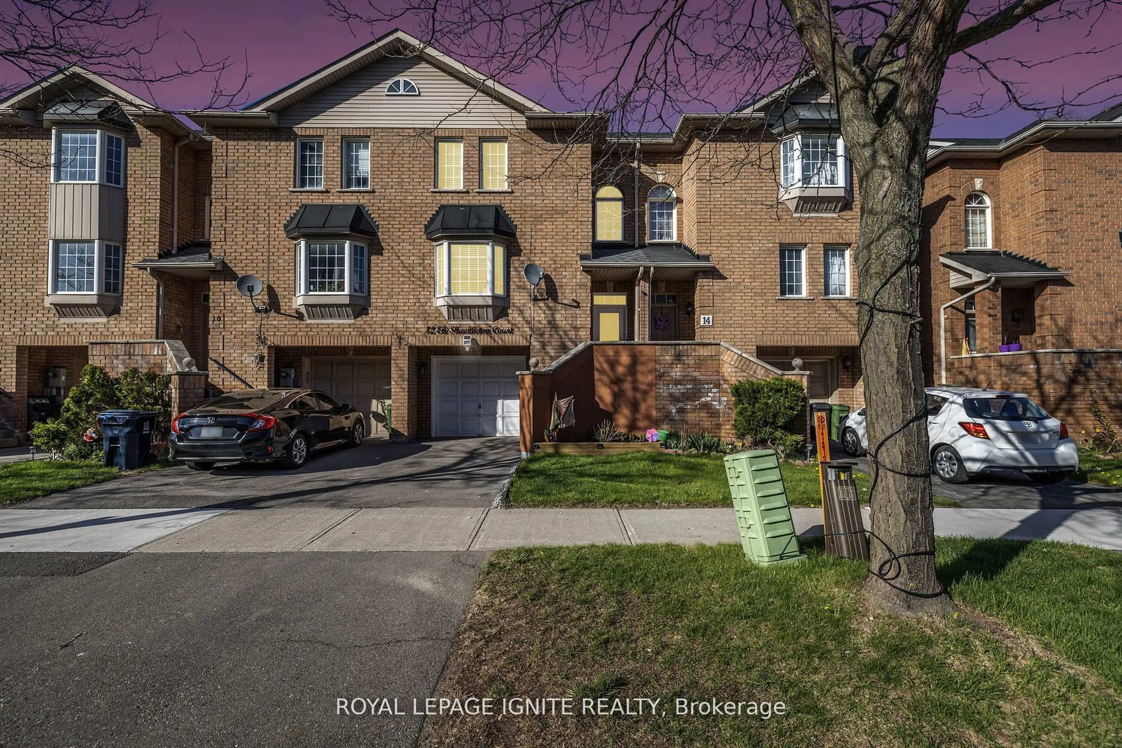 Home with brick exterior material, street for 12 Eli Shackleton Crt, Toronto Ontario M1E 5K3