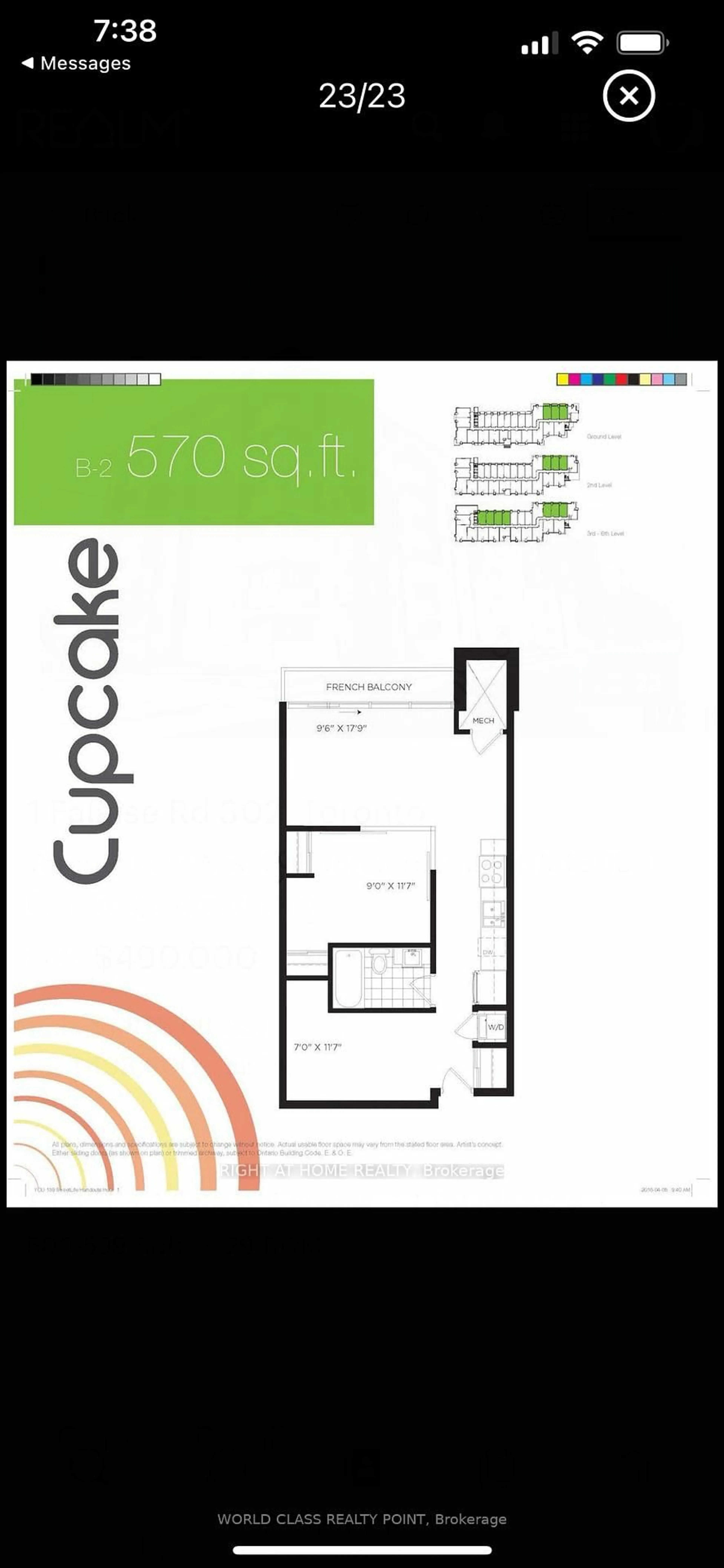 Floor plan for 1 Falaise Rd #411, Toronto Ontario M1E 0B9
