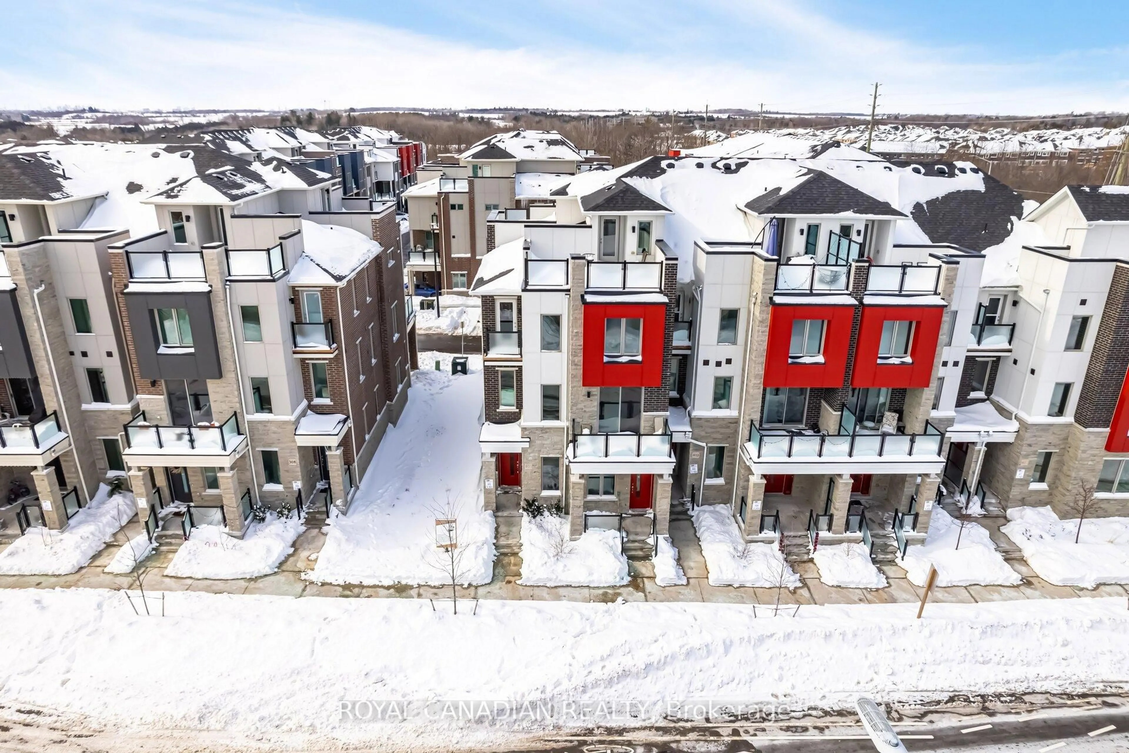 A pic from outside/outdoor area/front of a property/back of a property/a pic from drone, city buildings view from balcony for 1034 Reflection Pl #401, Pickering Ontario L1X 0L1