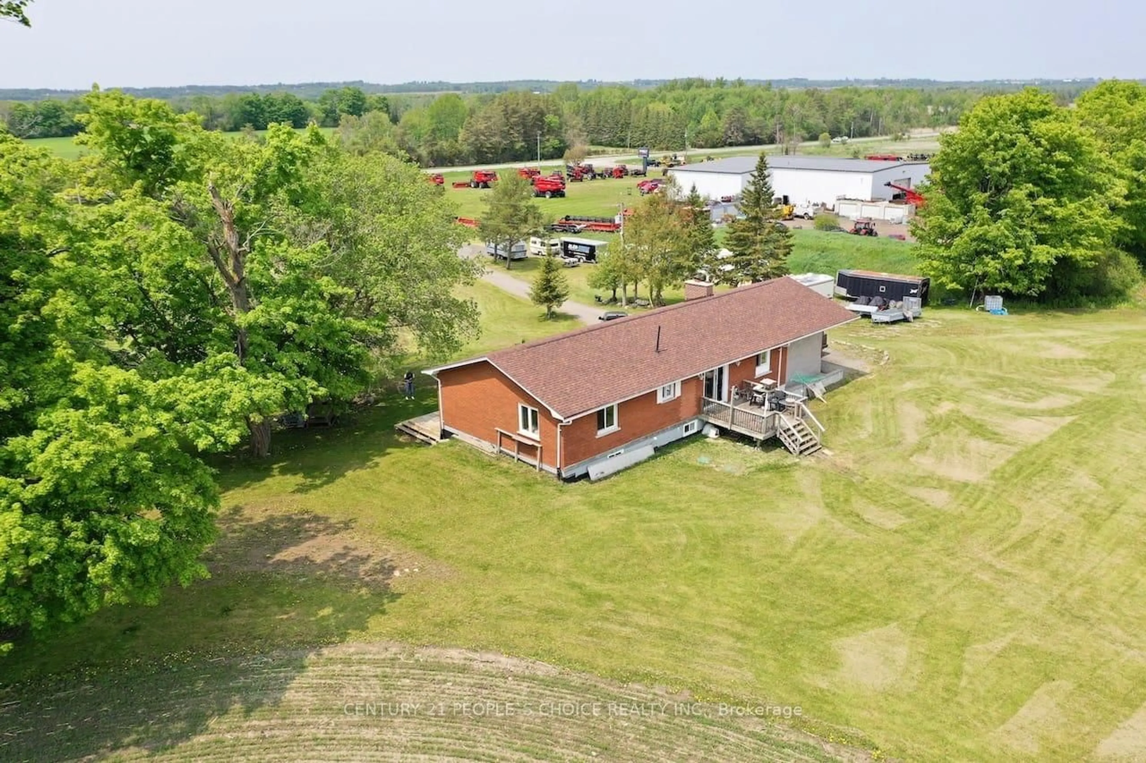 A pic from outside/outdoor area/front of a property/back of a property/a pic from drone, water/lake/river/ocean view for 14751 Highway 12 Rd, Scugog Ontario L9A 1B5