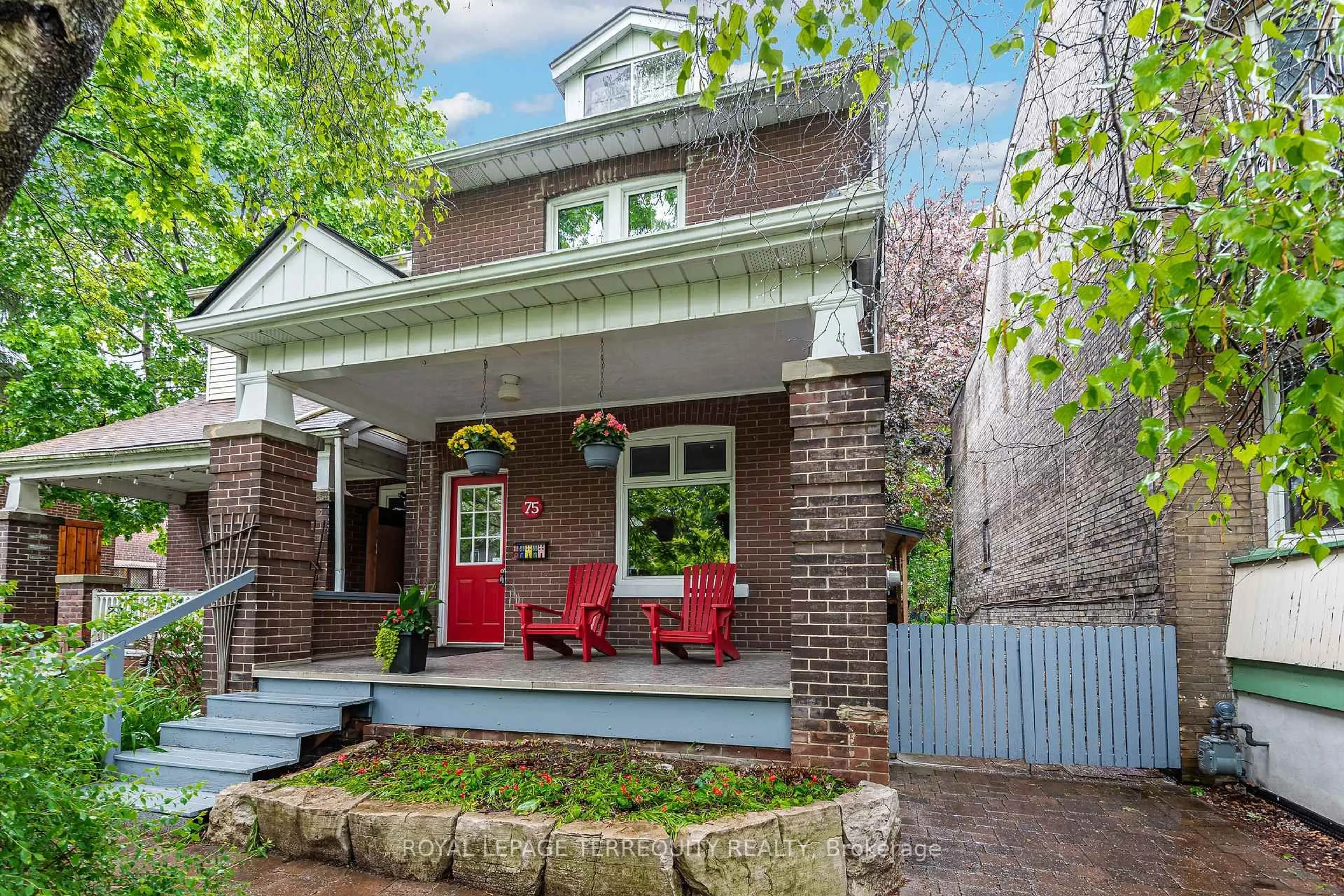 Home with brick exterior material, street for 75 Hiawatha Rd, Toronto Ontario M4L 2X7