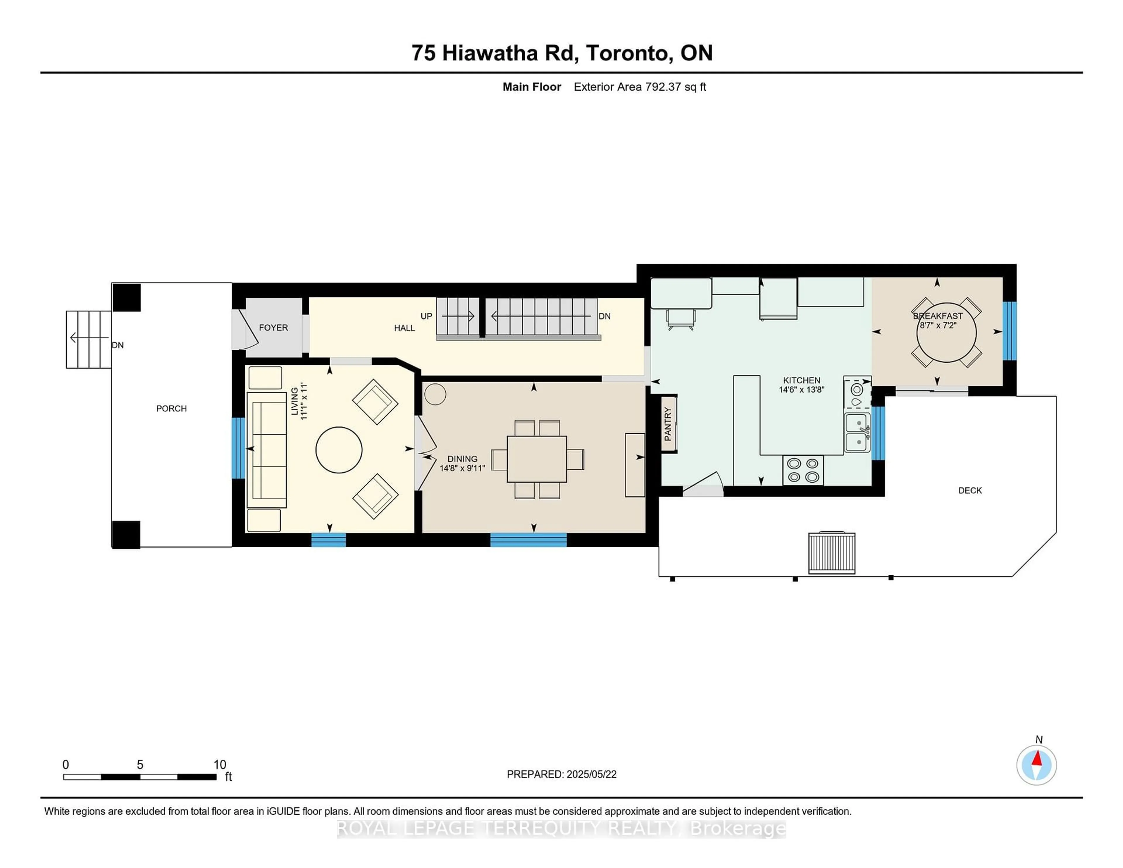Floor plan for 75 Hiawatha Rd, Toronto Ontario M4L 2X7