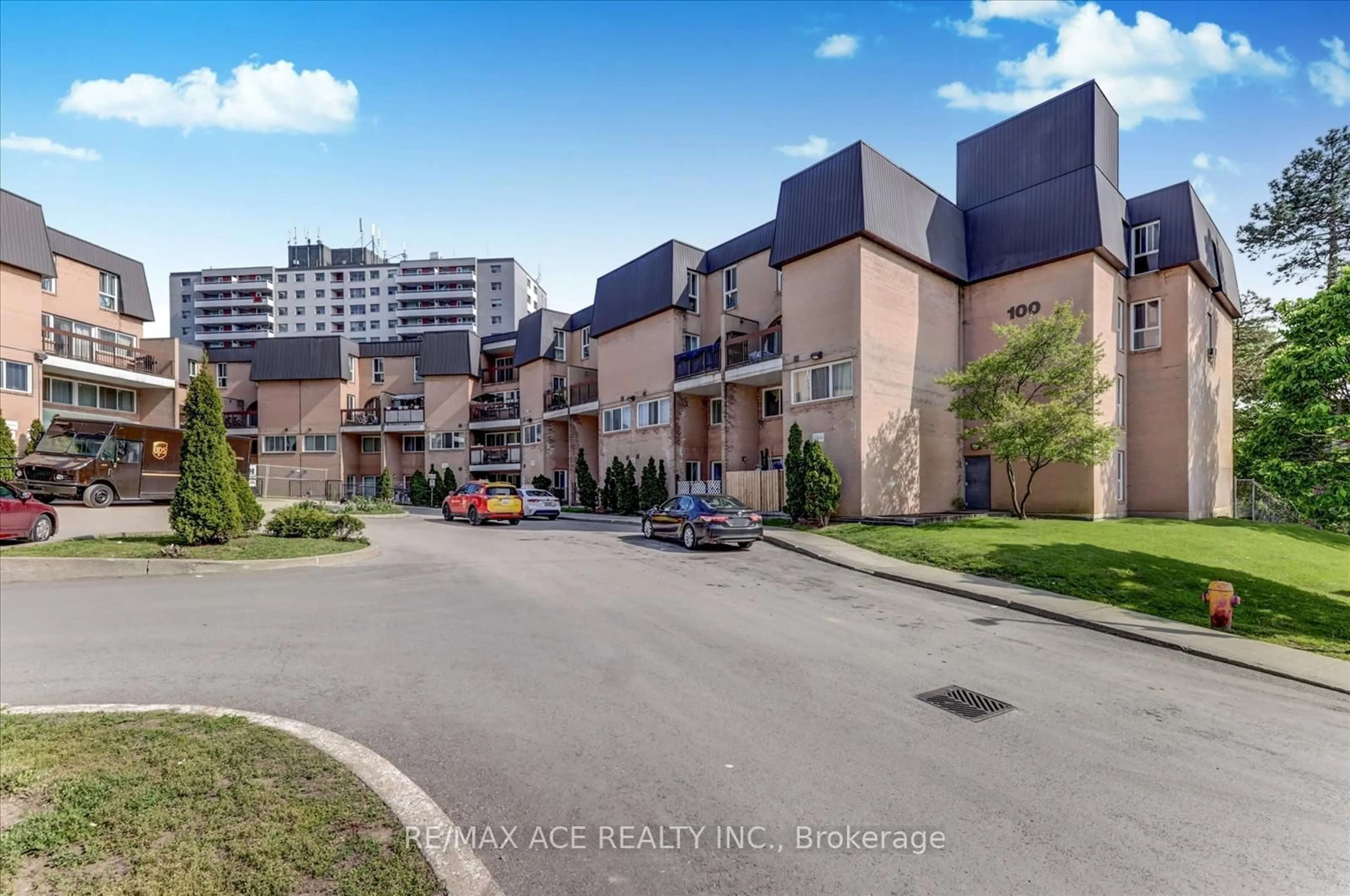 A pic from outside/outdoor area/front of a property/back of a property/a pic from drone, street for 100 Mornelle Crt #2033, Toronto Ontario M1E 4X2