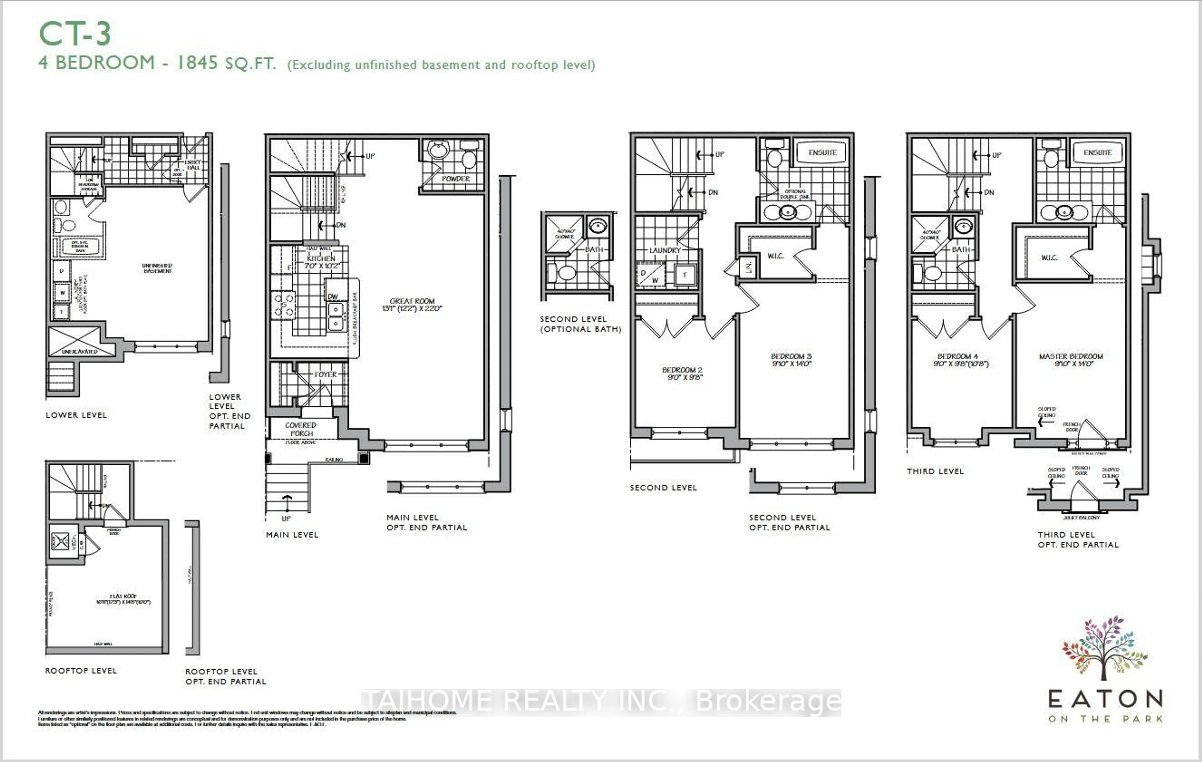 Floor plan for 8 Eaton Park Lane #3, Toronto Ontario M1W 0A5