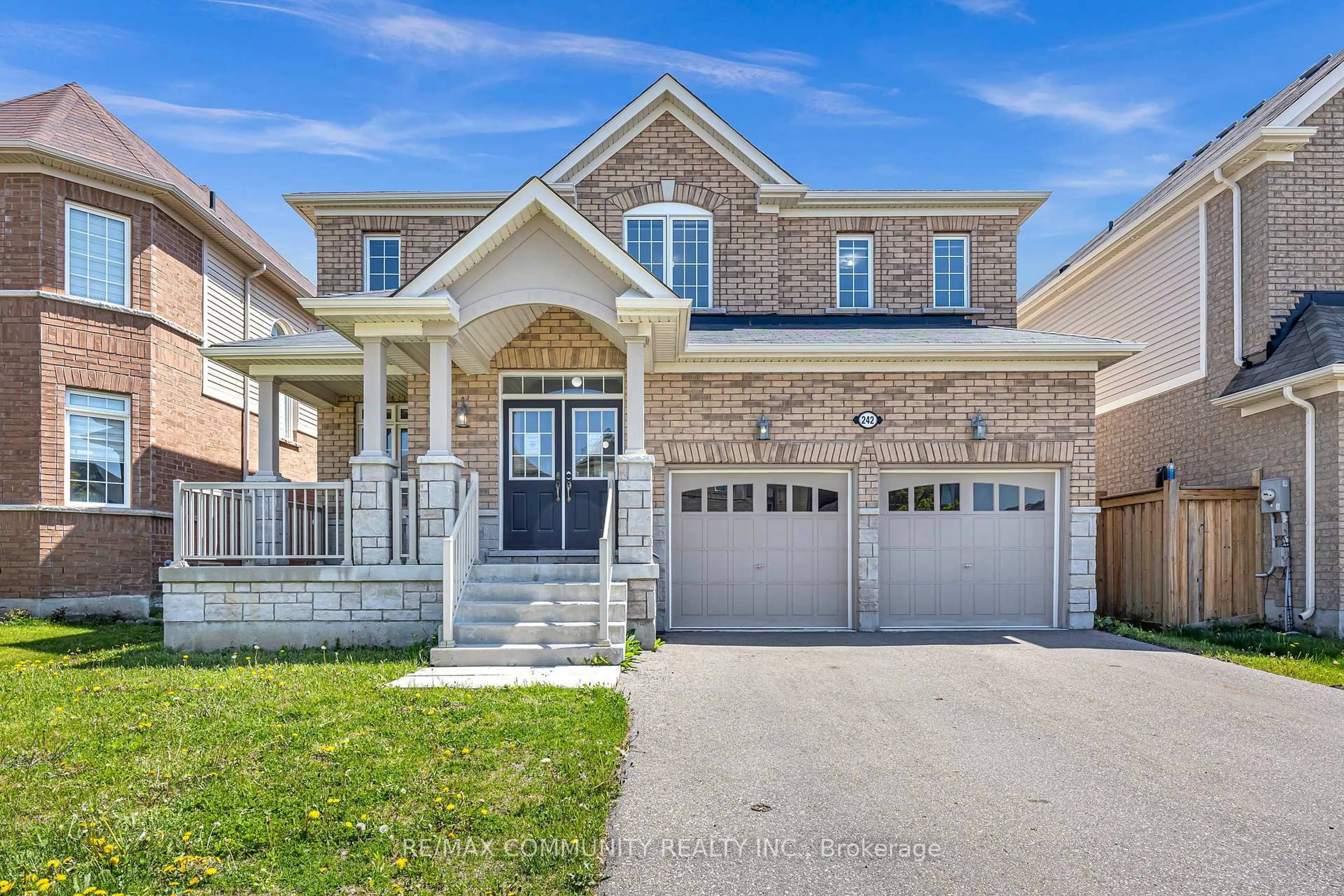 Home with brick exterior material, street for 242 Kenneth Cole Dr, Clarington Ontario L1C 3K2