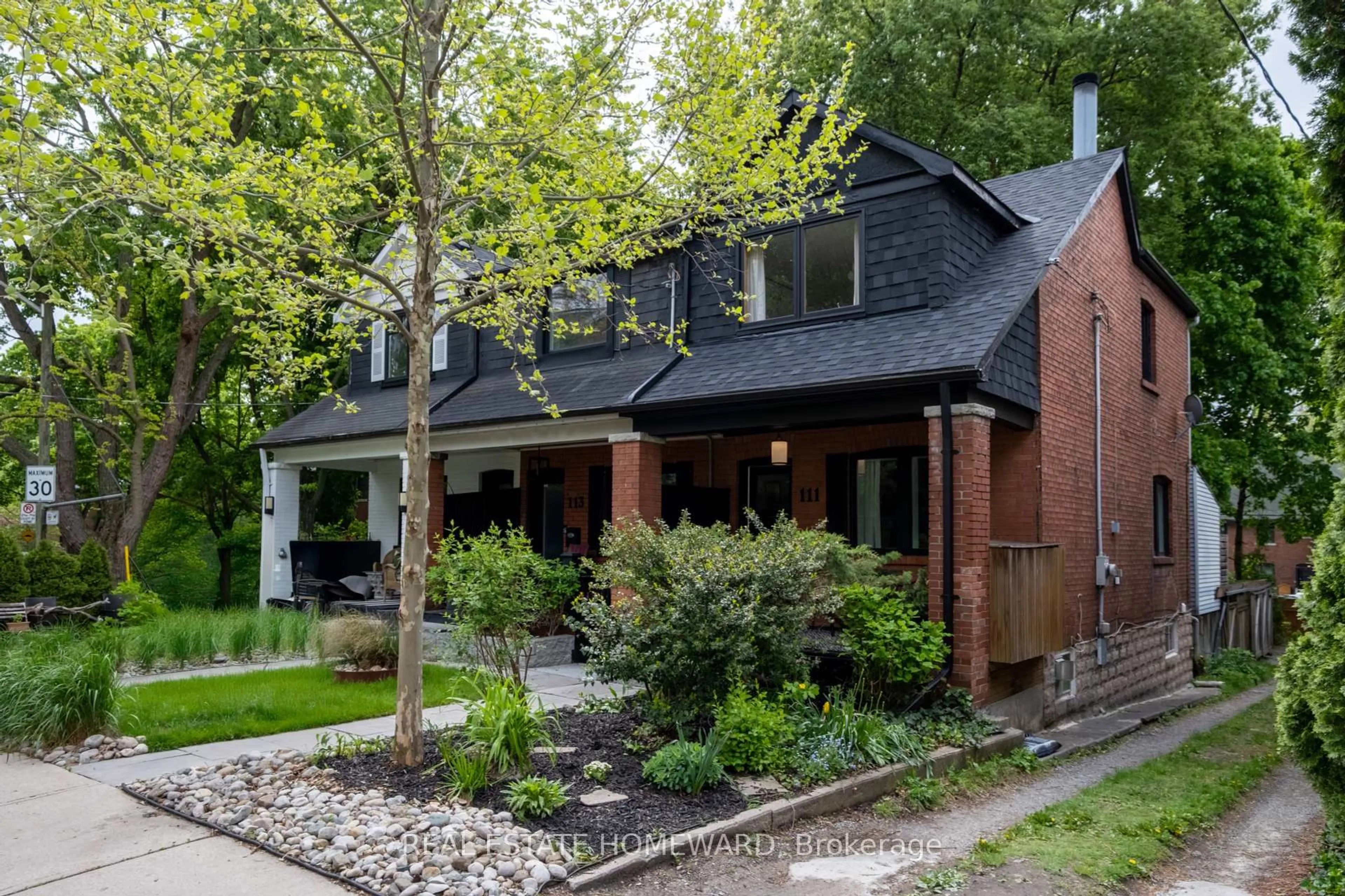Home with brick exterior material, street for 111 Sparkhall Ave, Toronto Ontario M4K 1G7