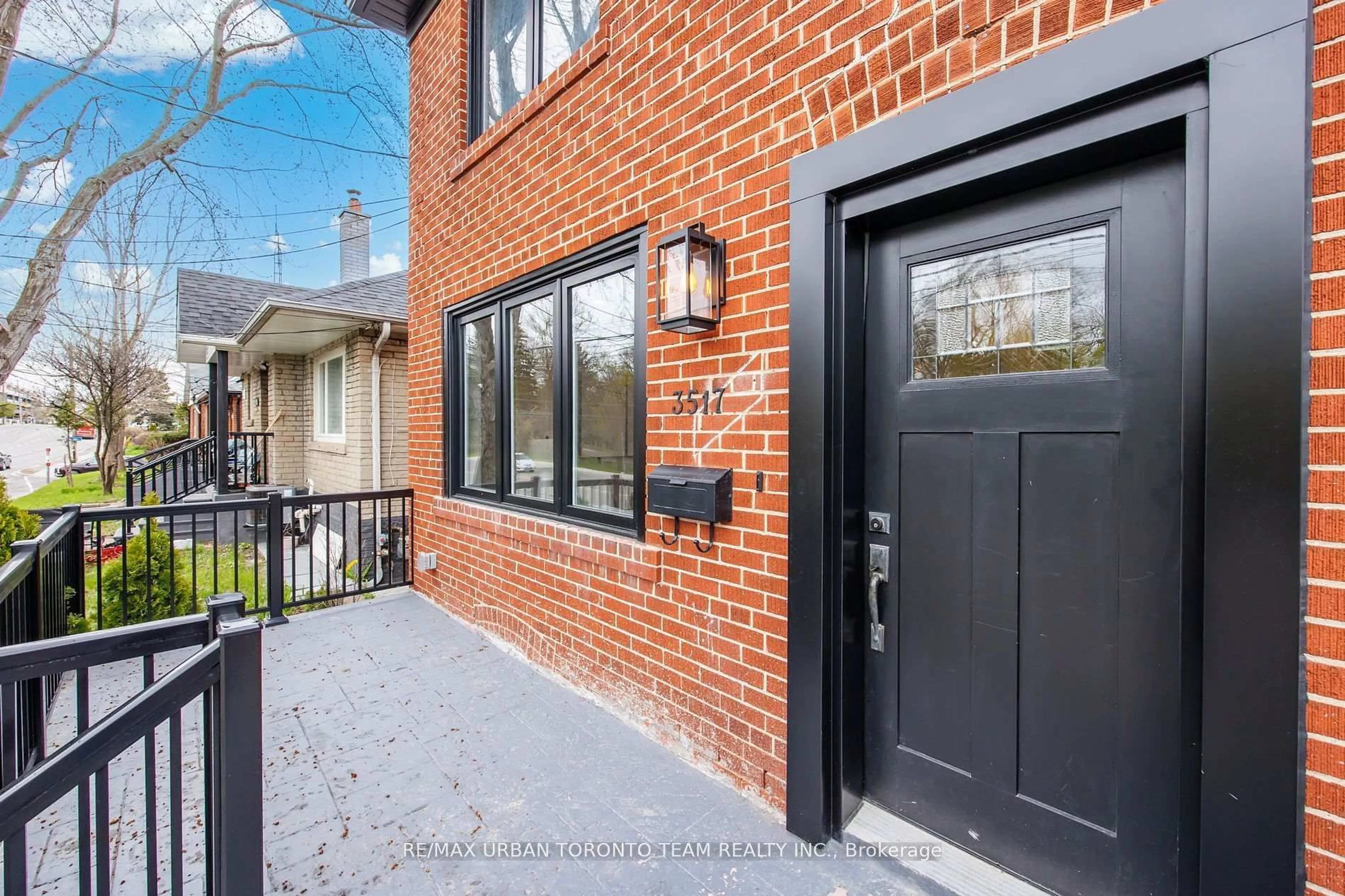 Home with brick exterior material, street for 3517 St Clair Ave, Toronto Ontario M1K 1L4