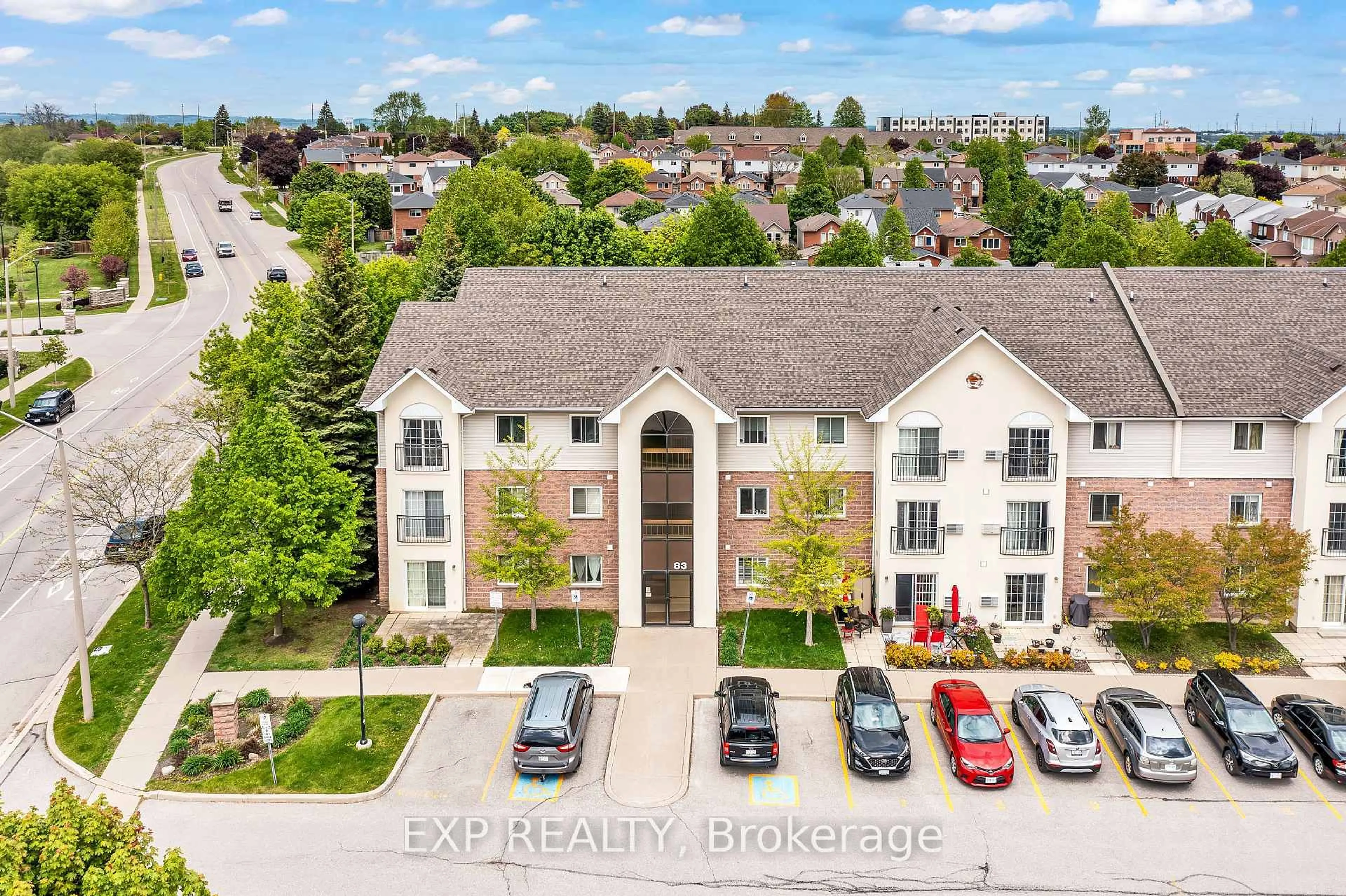 A pic from outside/outdoor area/front of a property/back of a property/a pic from drone, unknown for 83 Aspen Springs Dr #208, Clarington Ontario L1C 5J7
