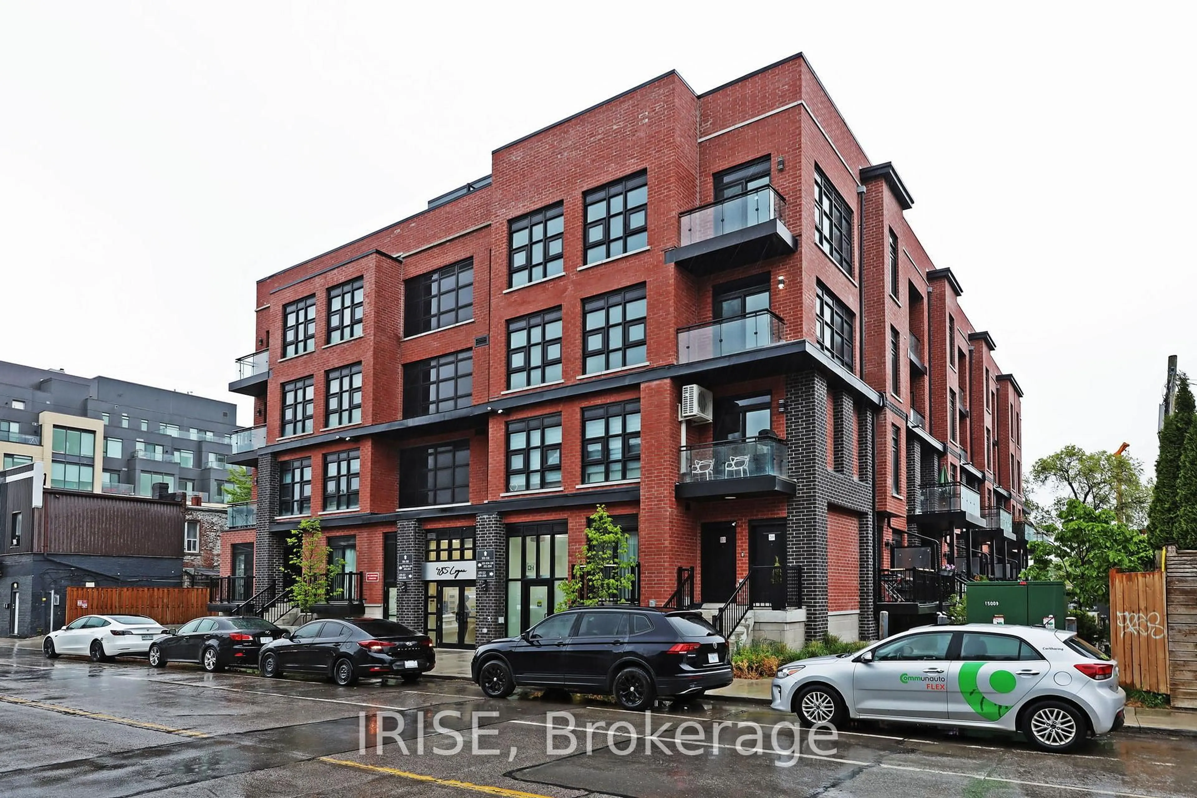 Home with brick exterior material, building for 485 Logan Ave #207, Toronto Ontario M4M 2P5